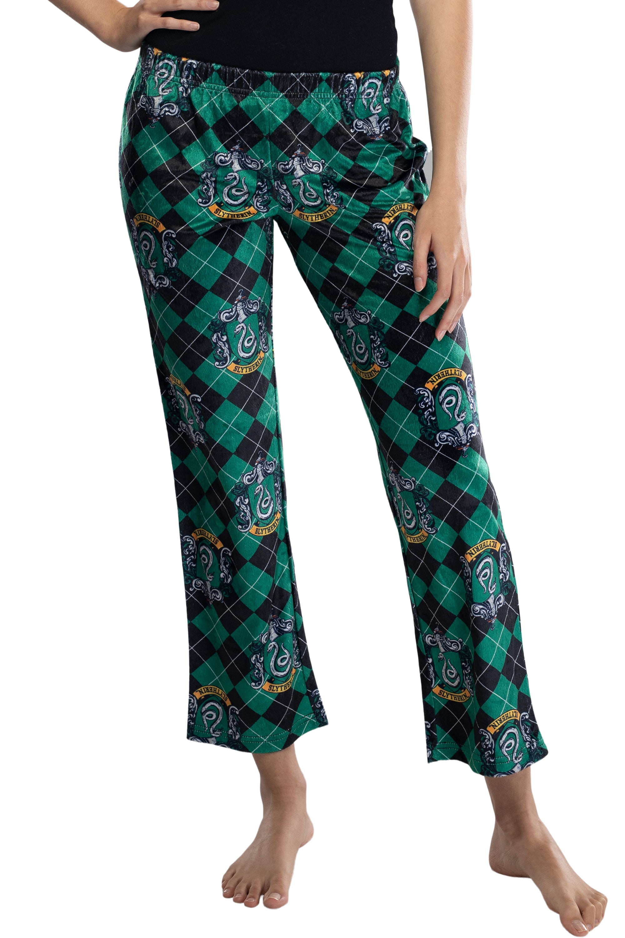 Harry Potter Juniors Hogwarts Houses Crest Cropped Lounge Pants Pajamas