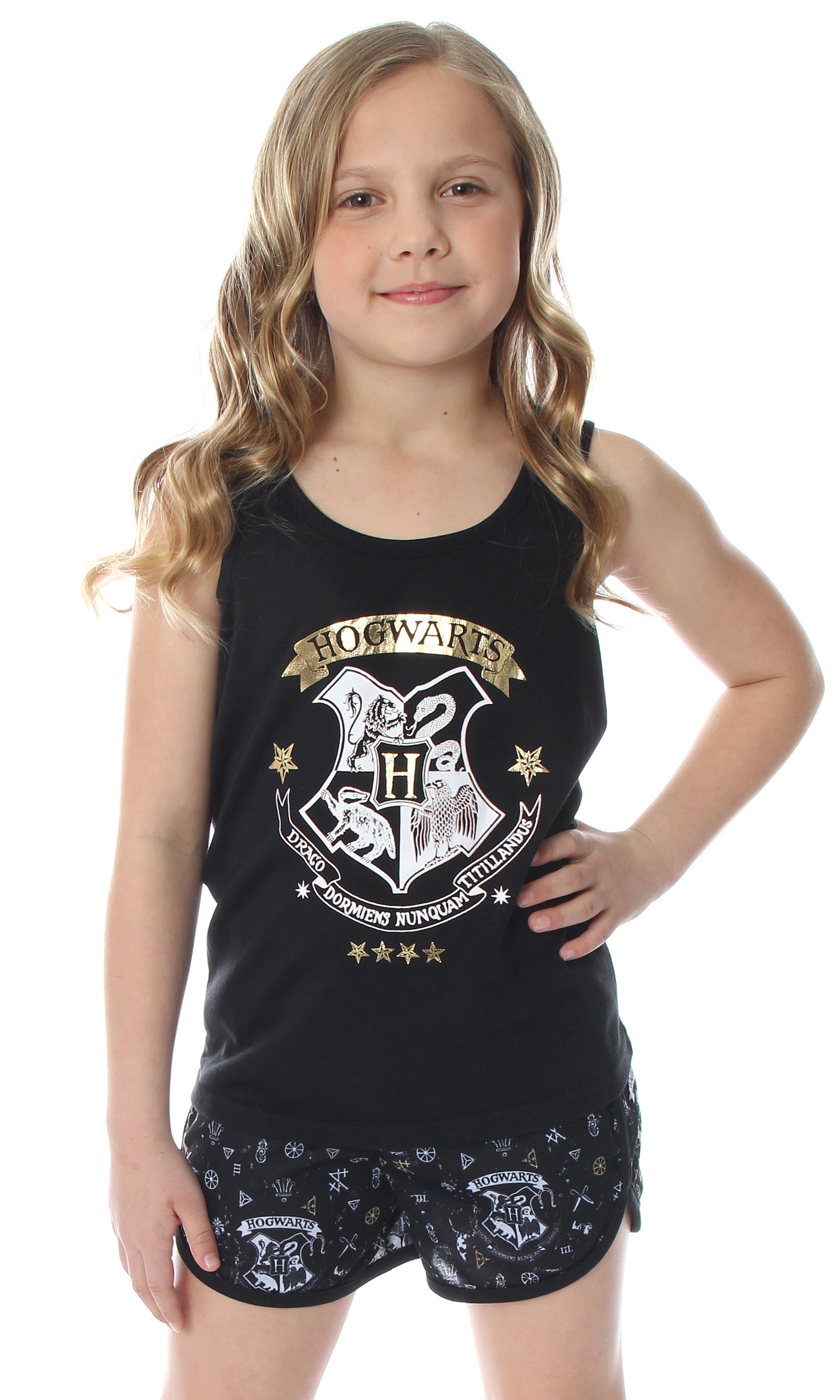 Harry Potter Girls Hogwarts House Tank and Shorts Pajama Set
