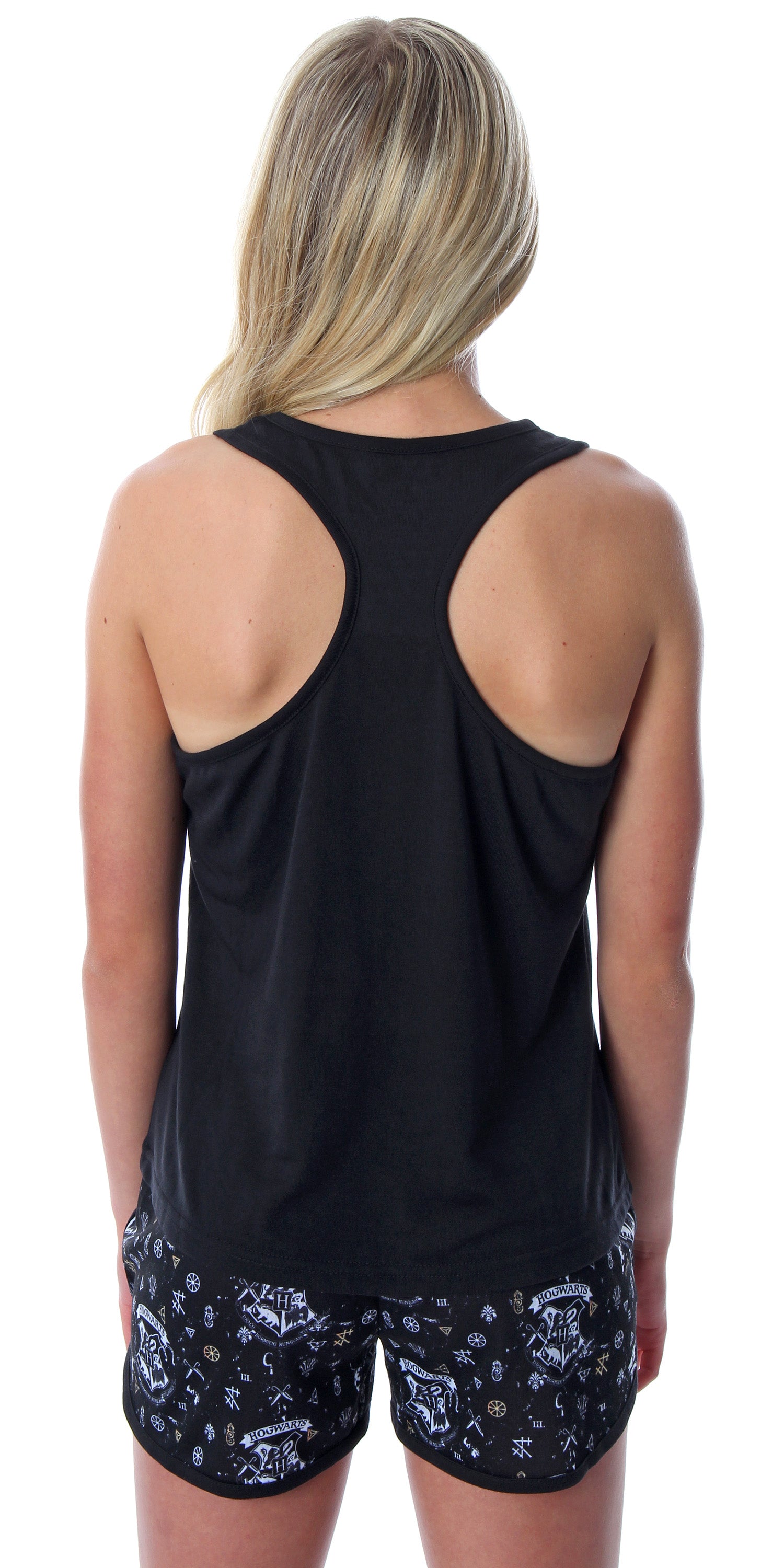 Harry Potter Women's Hogwarts House Crest Racerback Tank and Shorts Pajama Lounge Set