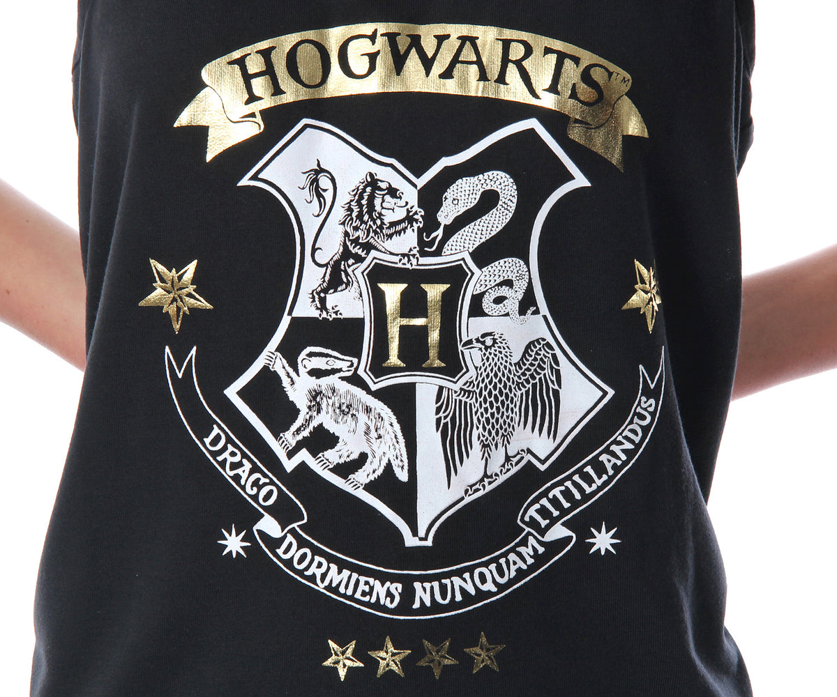 Harry Potter Women's Hogwarts House Crest Racerback Tank and Shorts Pajama Lounge Set