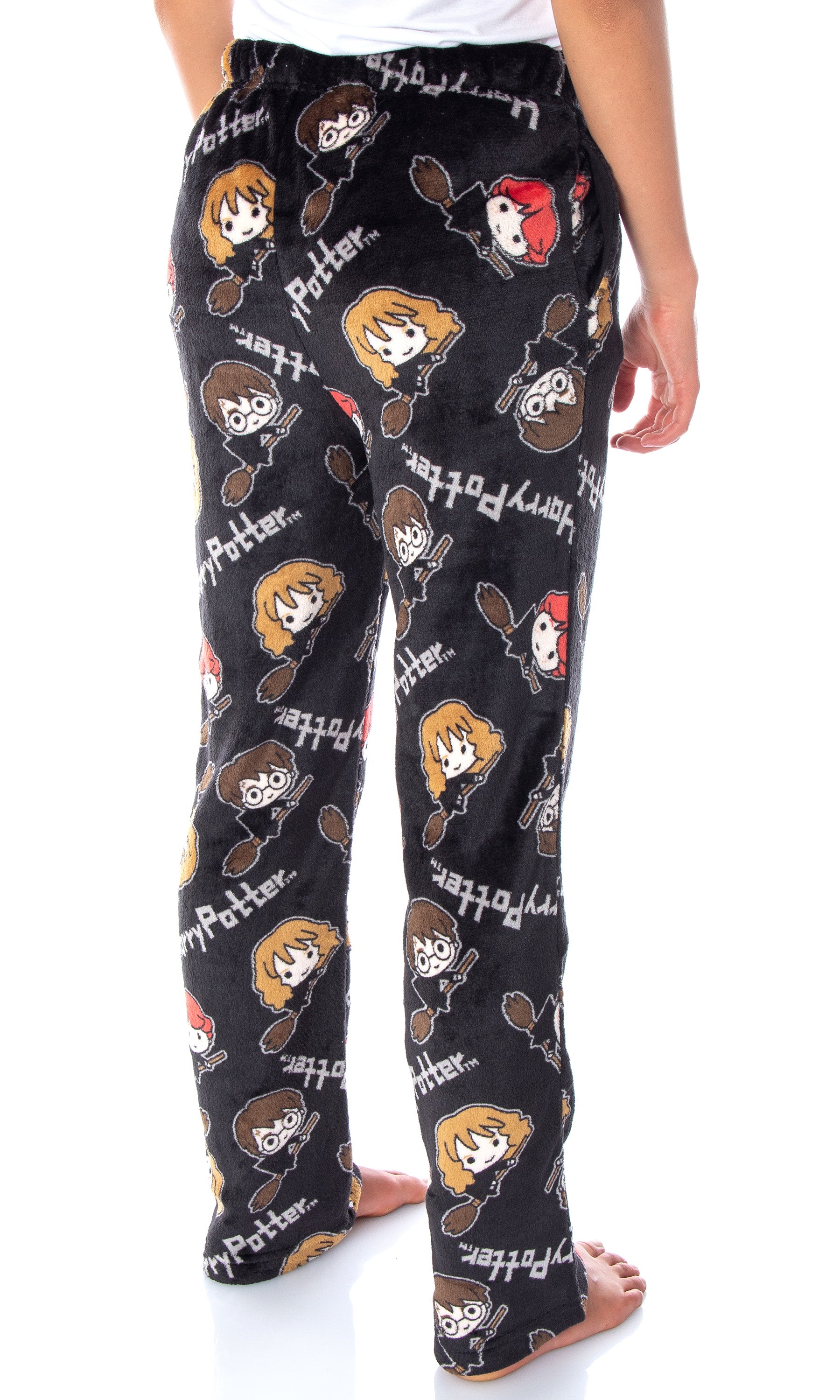 Harry Potter Juniors' Allover Chibi Characters Minky Plush Pajama Pants