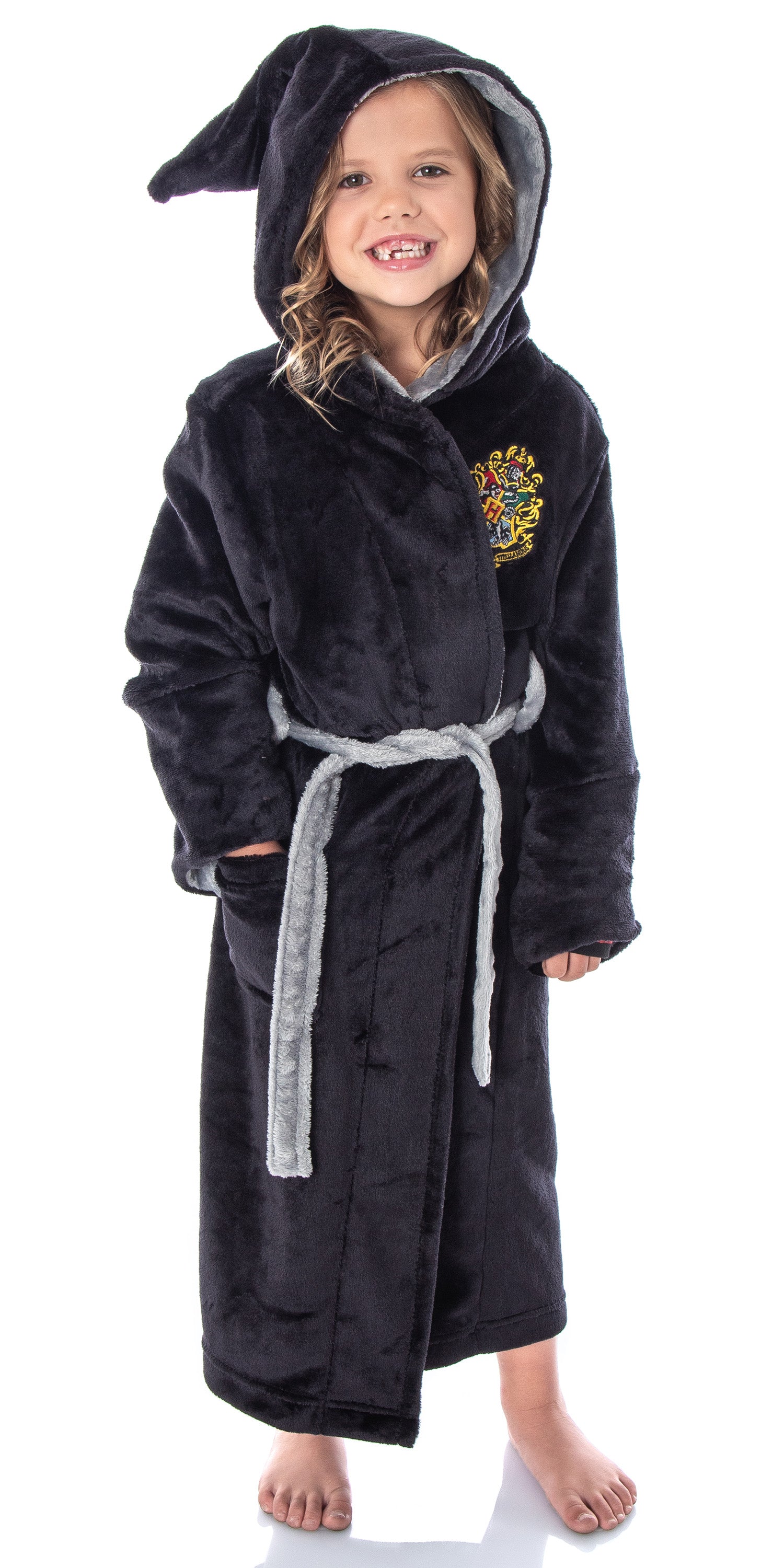 Harry Potter Hogwarts Houses Girl's Fleece Robe Pajama Lounge