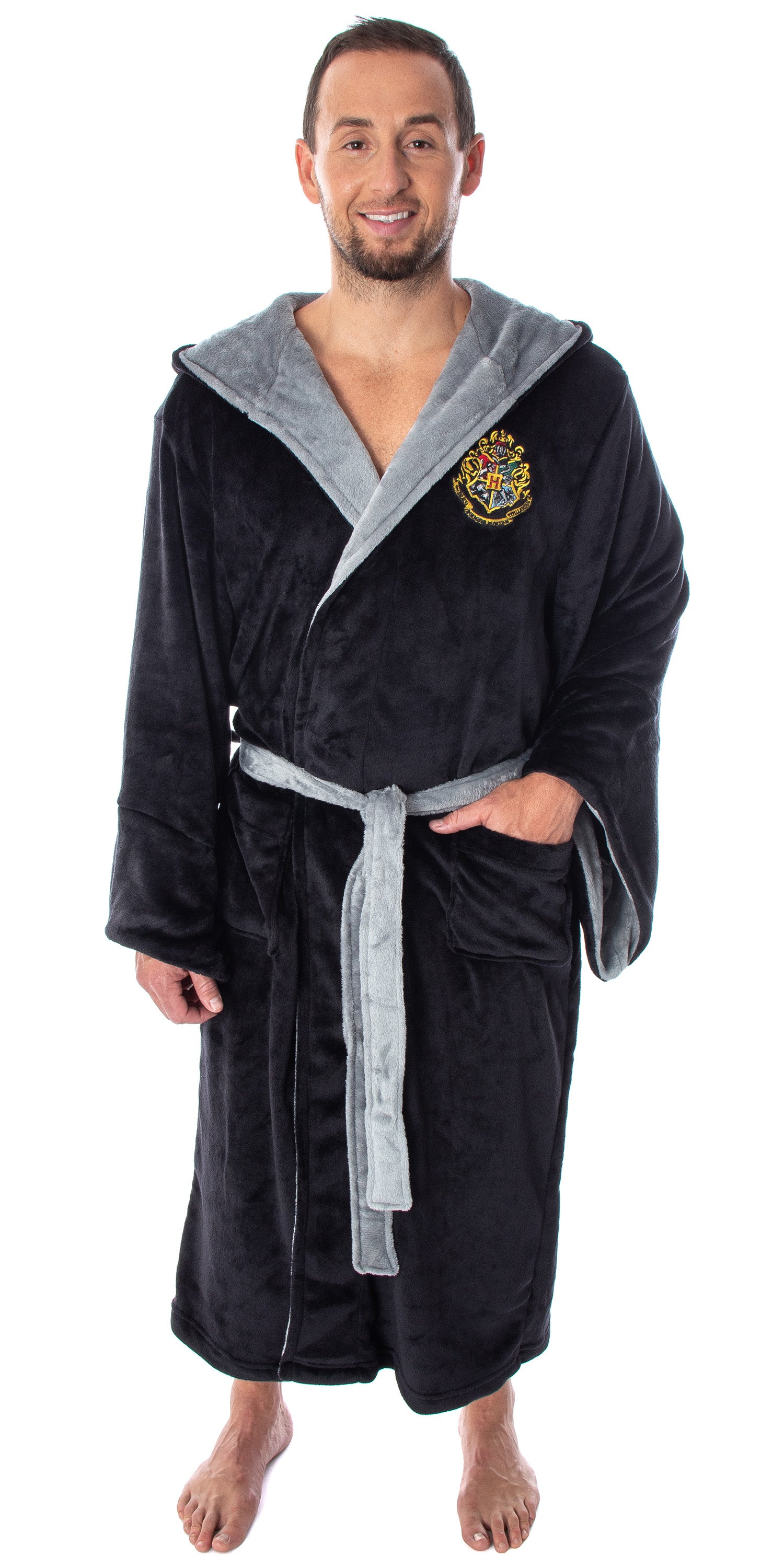Harry Potter Adult Fleece Plush Hooded Robe