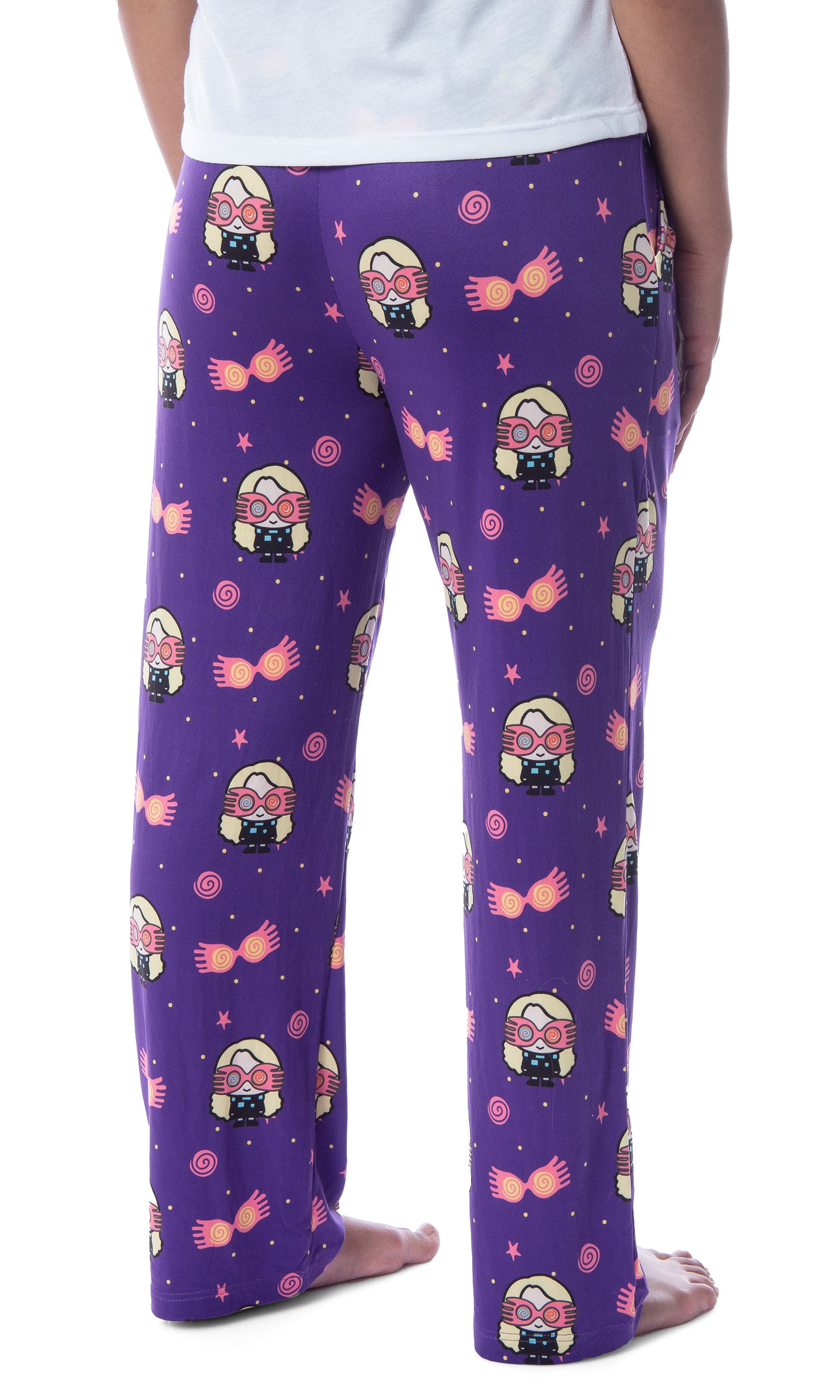 Harry Potter Womens' Luna Lovegood Glasses Chibi Allover Print Pajama Pants