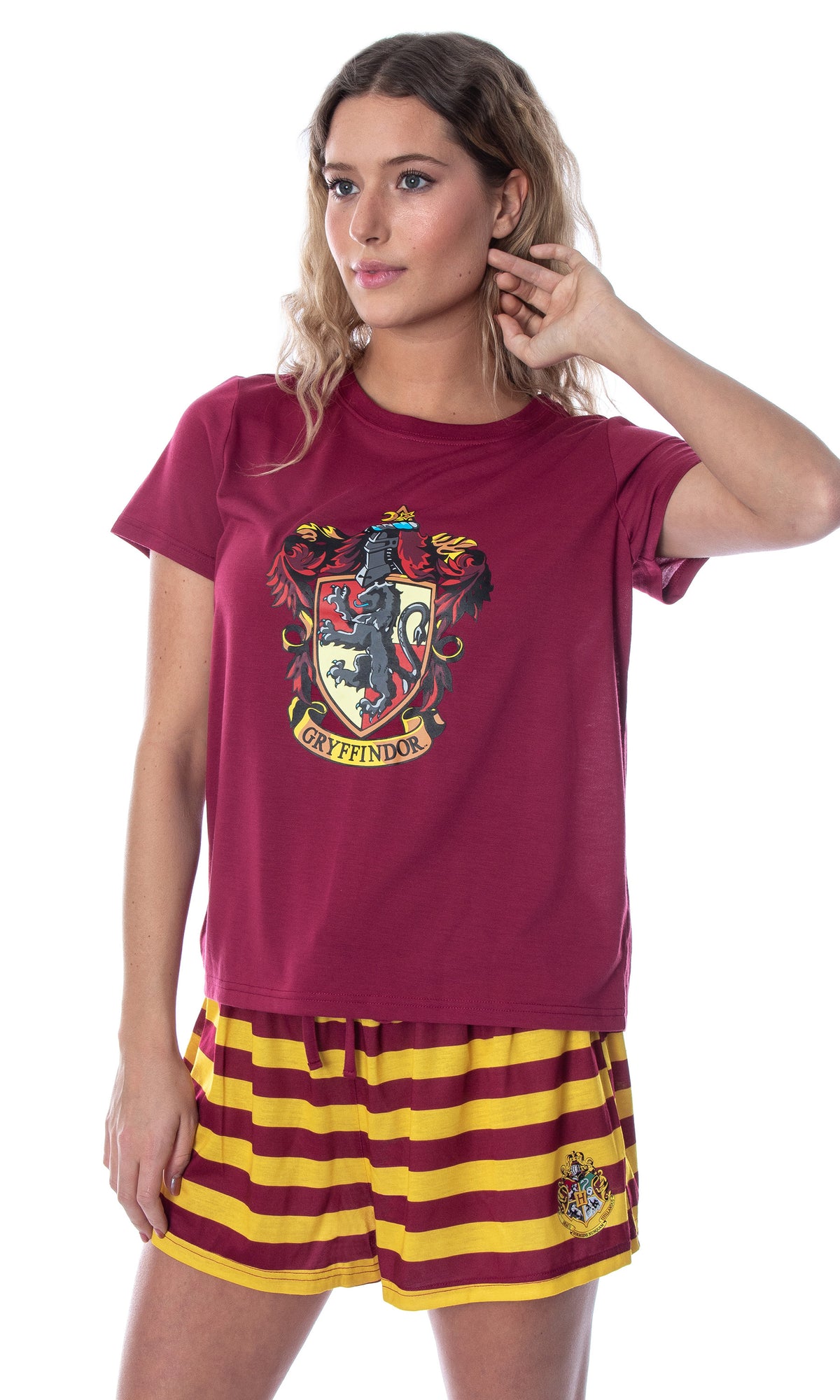 Harry Potter Women's Hogwarts Castle Shirt and Shorts Pajama Set - All 4 Houses