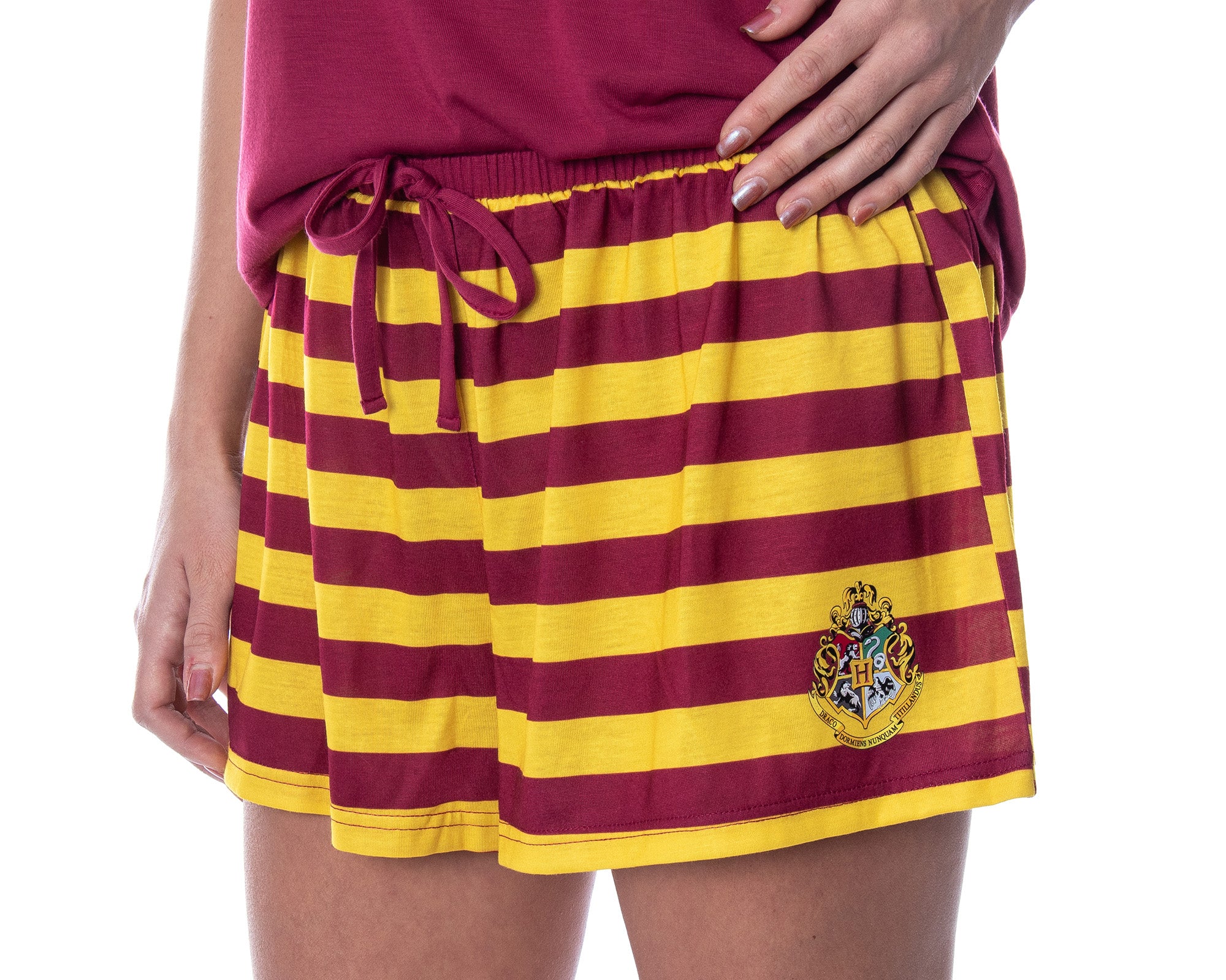 Harry Potter Women's Hogwarts Castle Shirt and Shorts Pajama Set - All 4 Houses