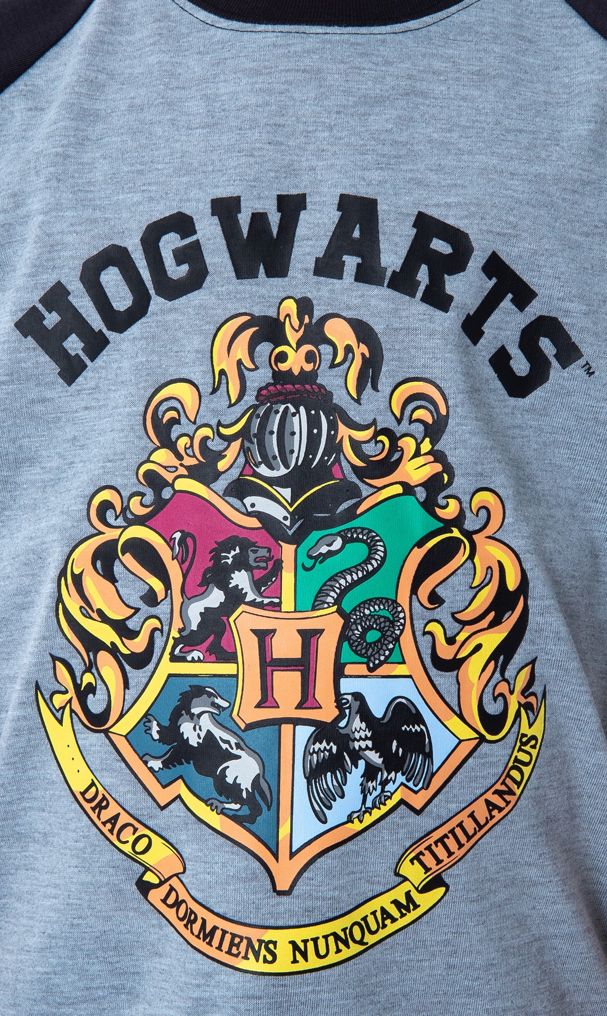 Harry Potter Boys' Hogwarts Castle Raglan Shirt and Shorts 2 PC Pajama Set