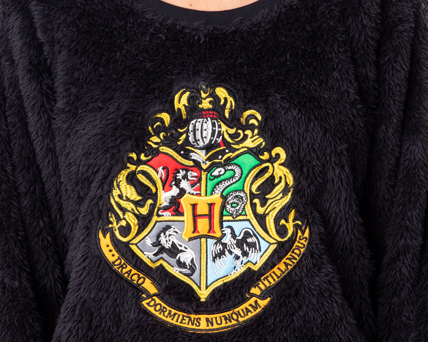 Harry Potter Womens' Hogwarts Crest Sweater and Shorts Sleep Pajama Set