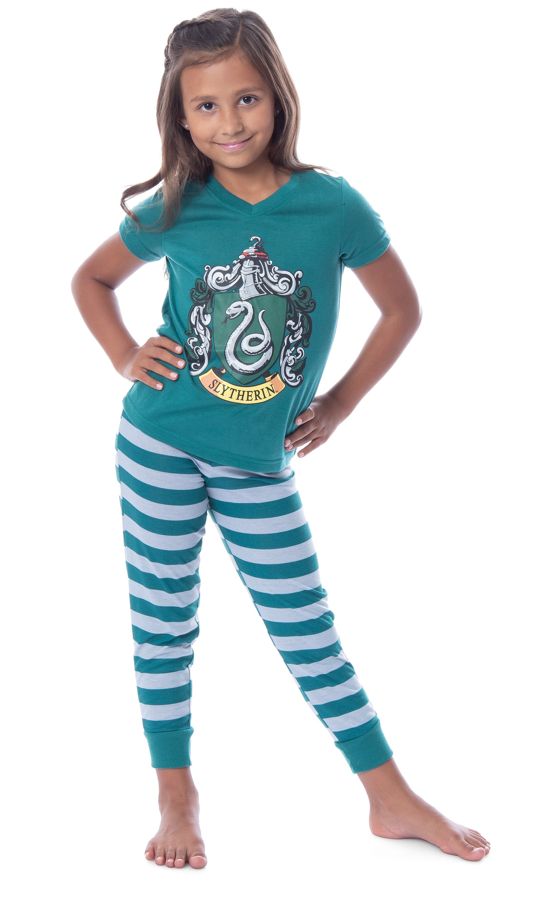 Harry Potter Big Girls' Hogwarts House Crest Jogger Pajama Set-All Houses