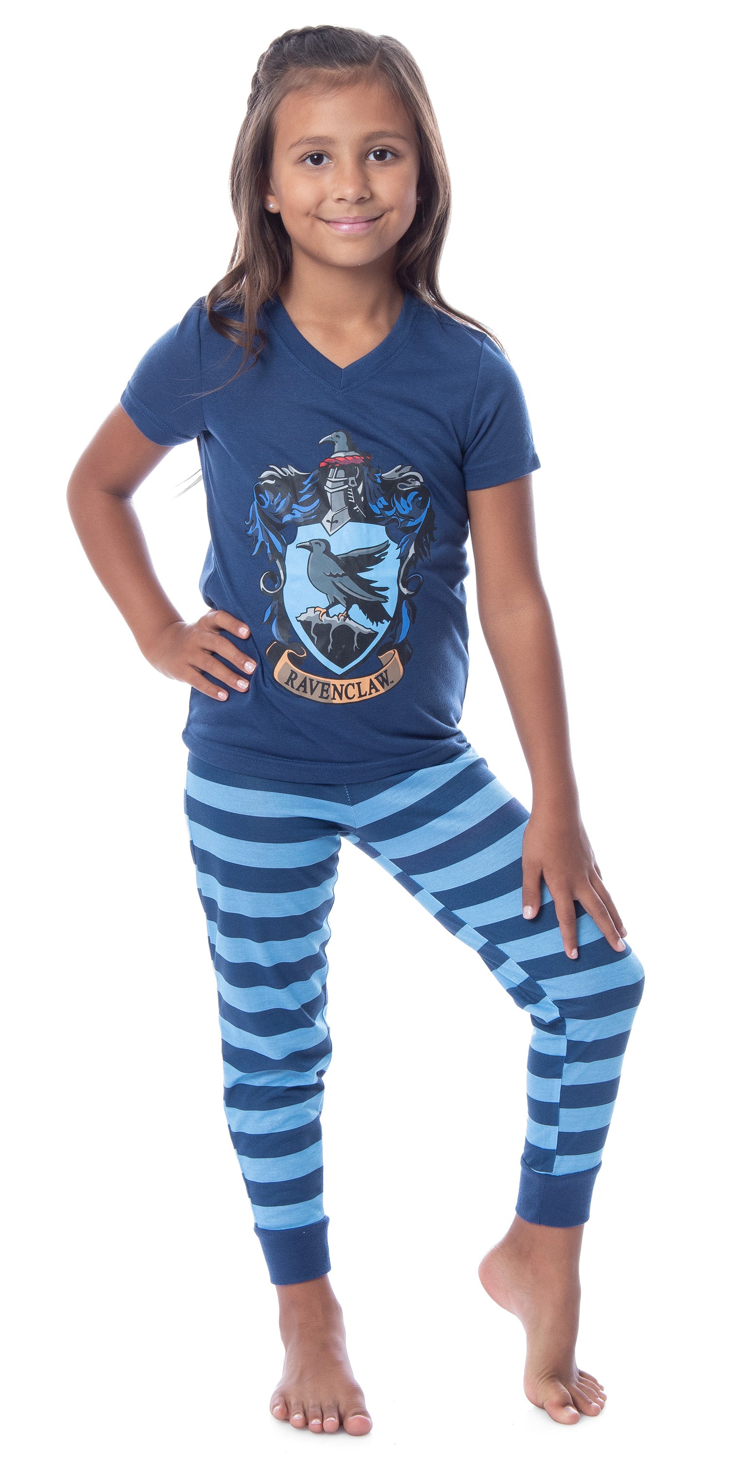 Harry Potter Big Girls' Hogwarts House Crest Jogger Pajama Set-All Houses
