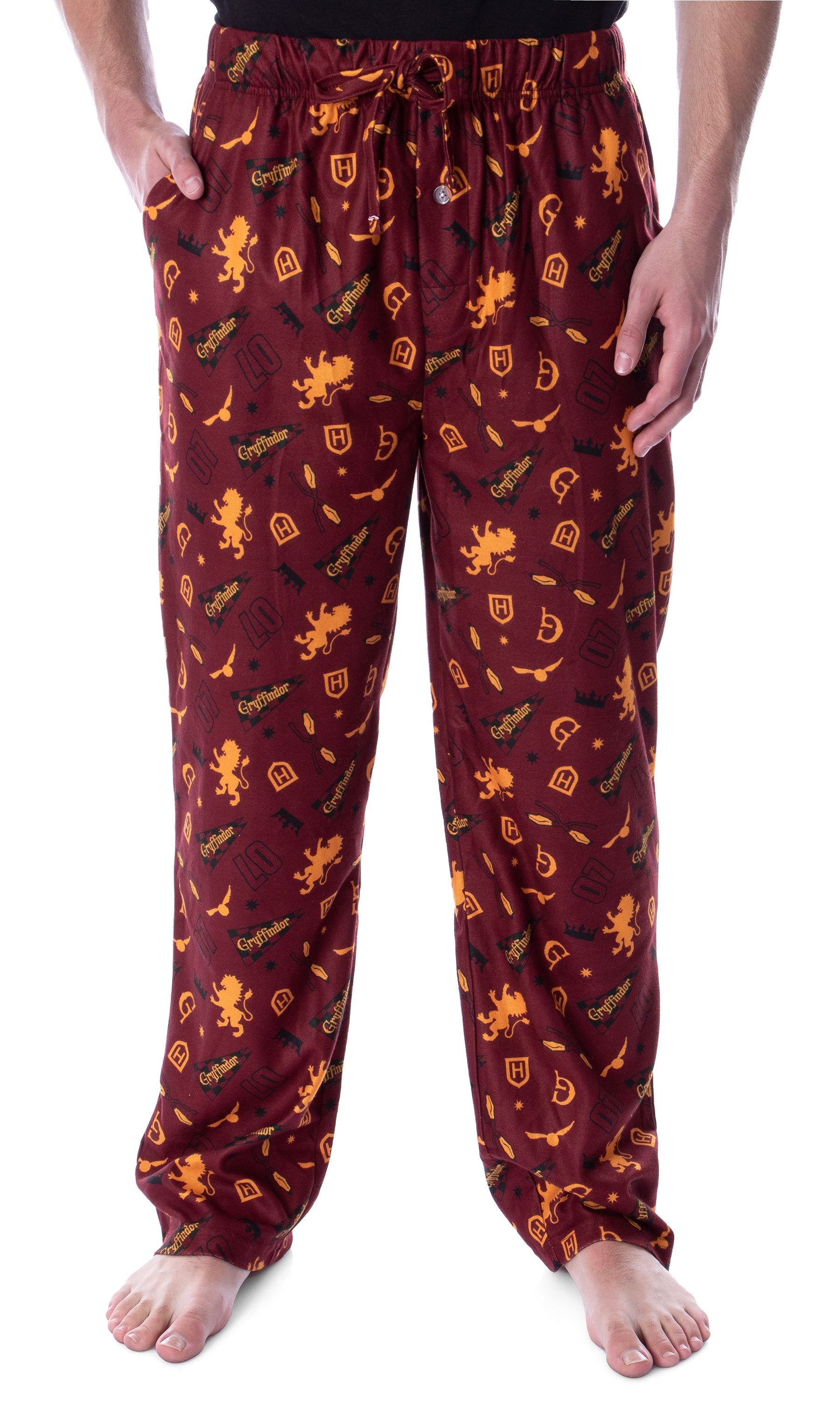 Harry Potter Adult Men's Quidditch House Pajama Pants - 4 Houses Available