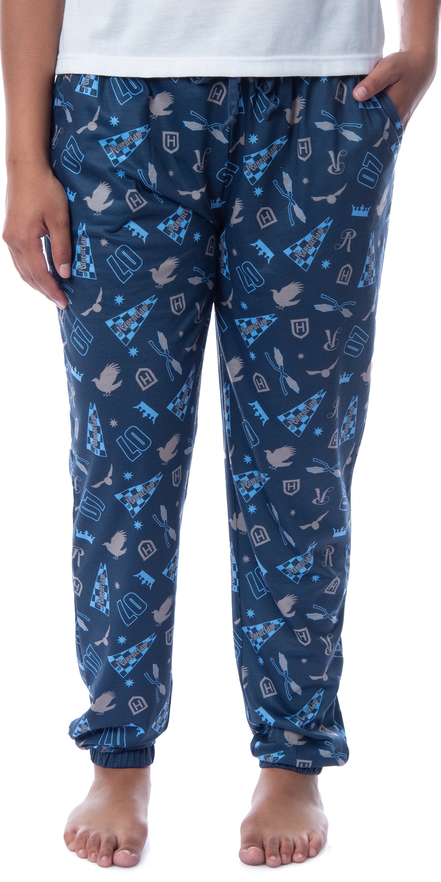 Harry Potter Womens' Hogwarts House Sleep Jogger Pajama Pants-All Houses