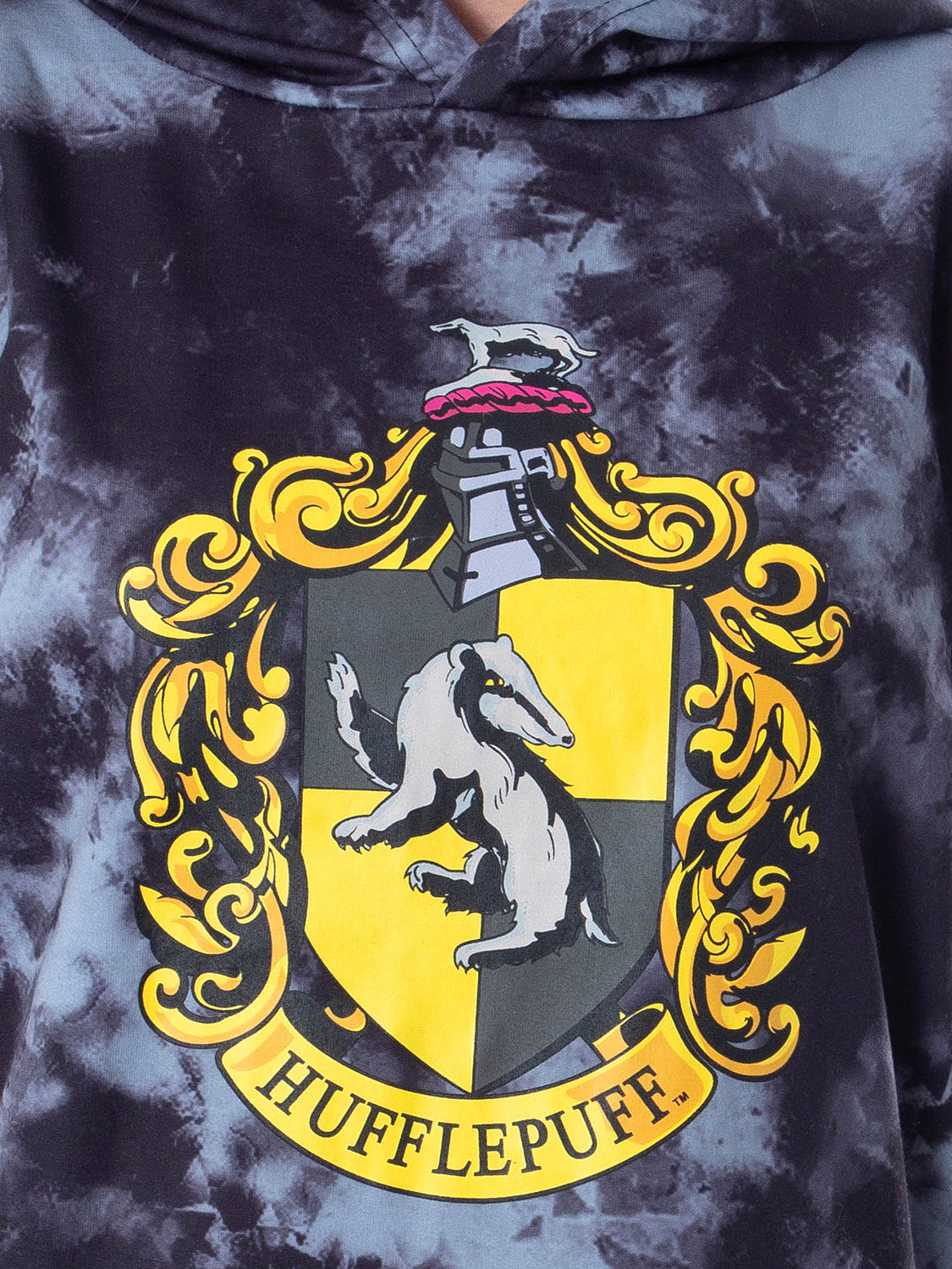 Harry Potter Womens' Hogwarts Houses Tie Dye Cropped Hooded Jogger Set