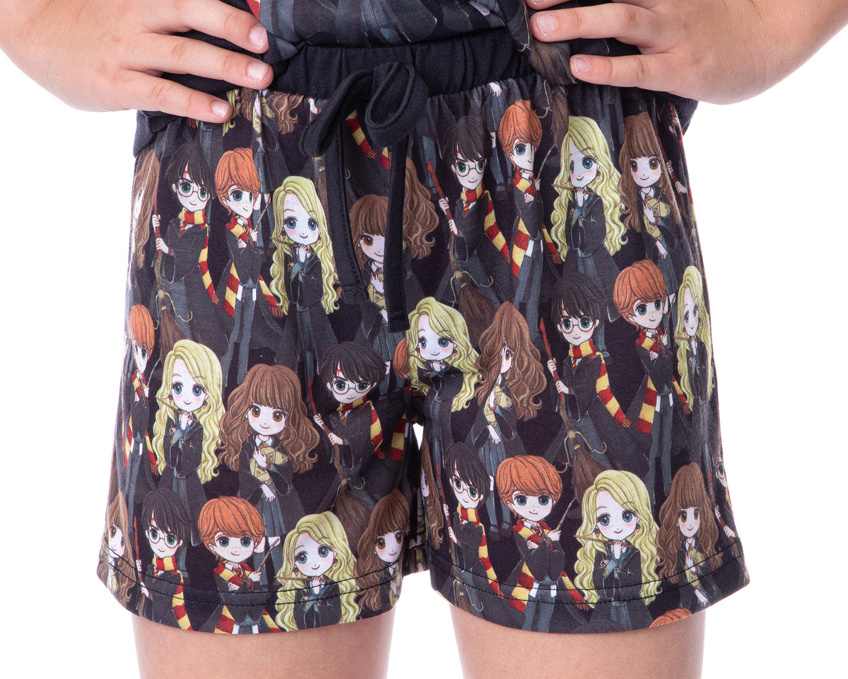 Harry Potter Girls' Stand Together Ron Hermione Sleep Pajama Set Shorts