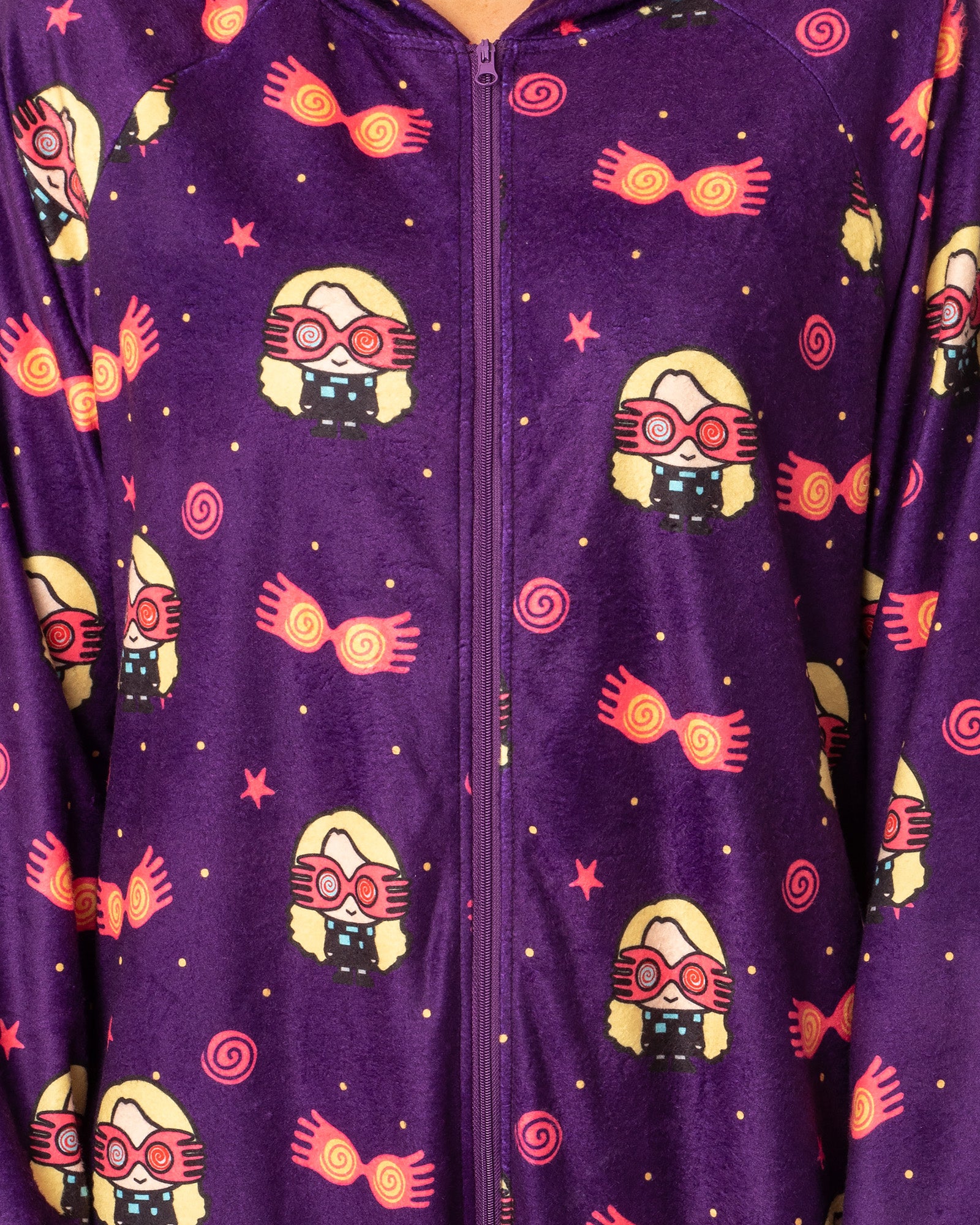 Harry Potter Womens' Luna Lovegood Chibi Footless Sleep Union Suit