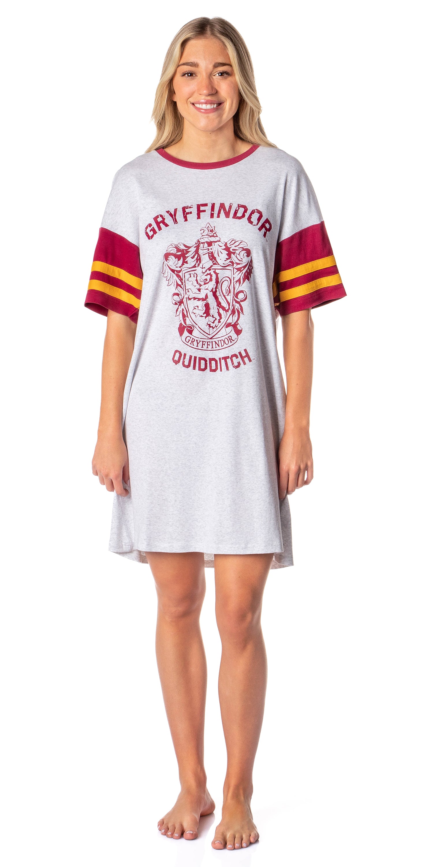 Harry Potter Women's All Houses Nightgown Pajama Shirt Dress