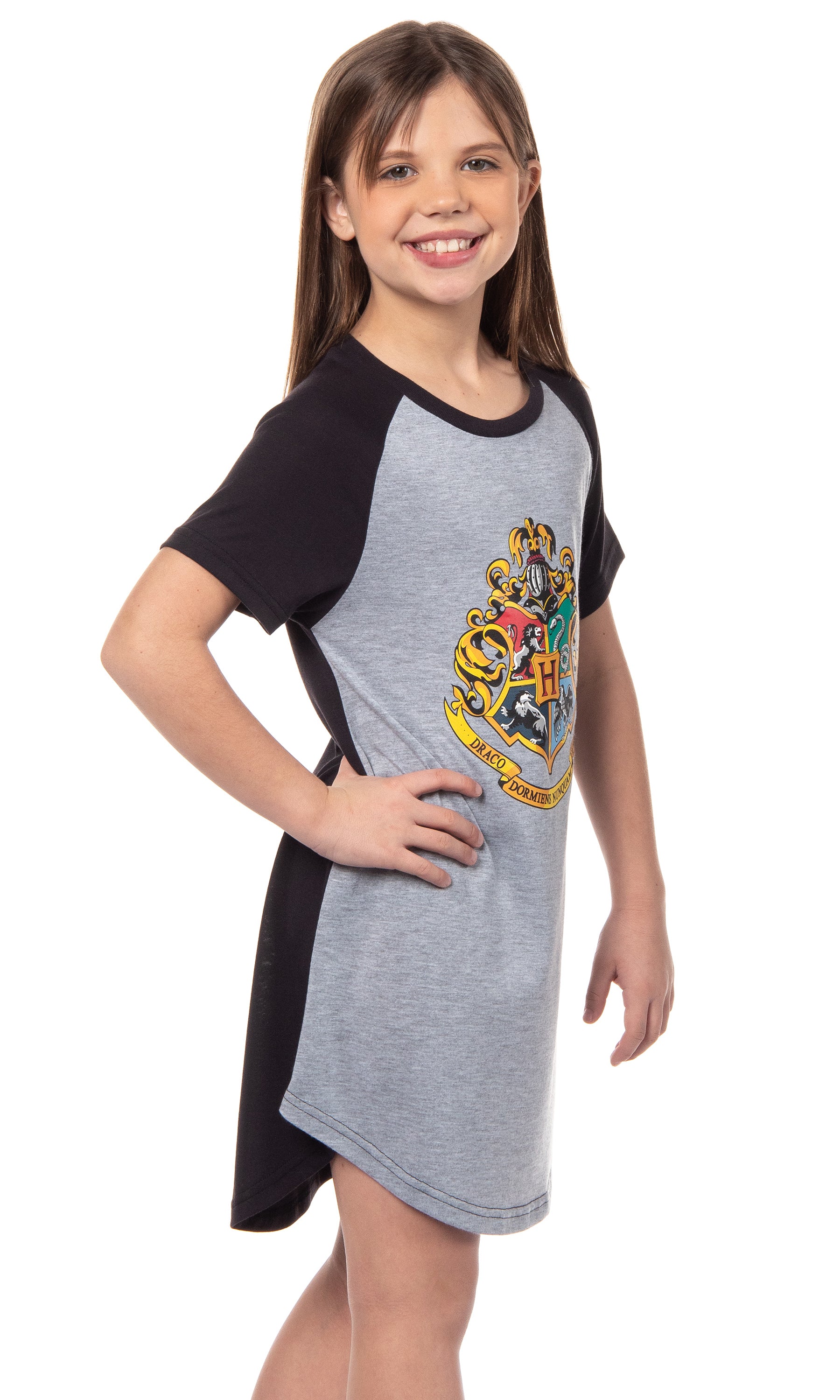 Harry Potter Girls' Wizarding World Hogwarts Crest Sleep Pajama Nightgown