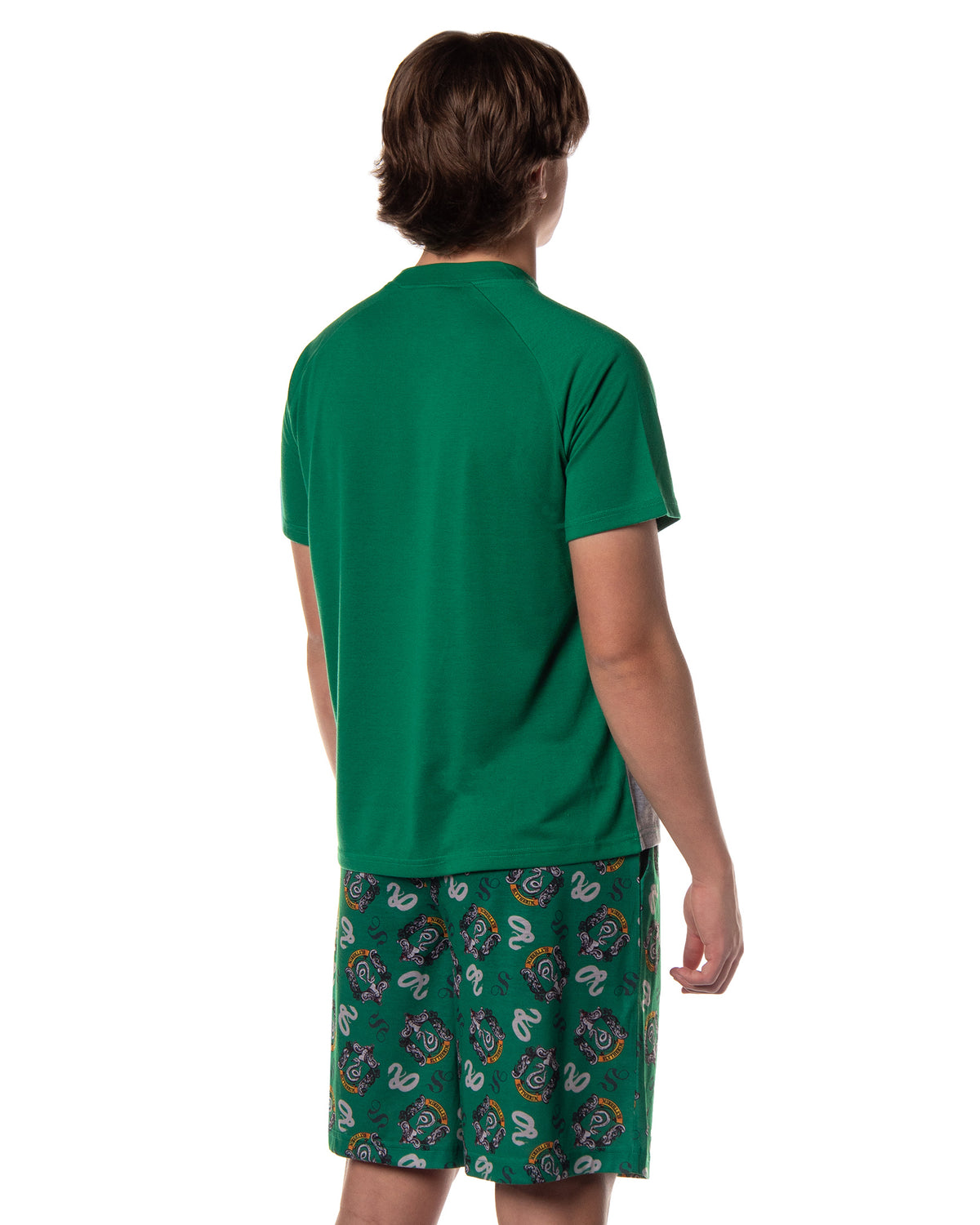 Harry Potter Hogwarts Men's Short Sleeve Shirt And Short PJ Pajama Set