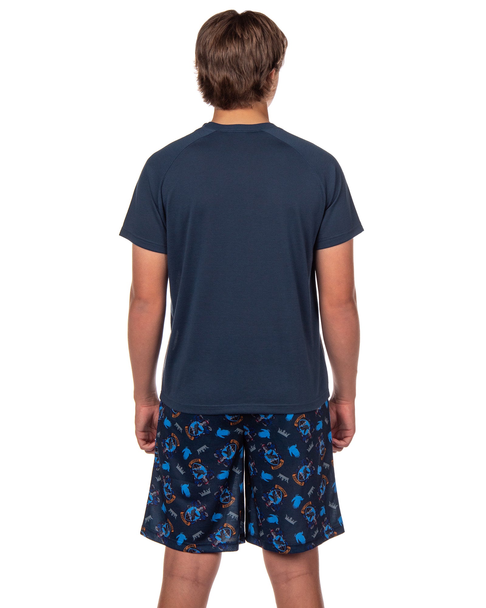 Harry Potter Hogwarts Men's Short Sleeve Shirt And Short PJ Pajama Set