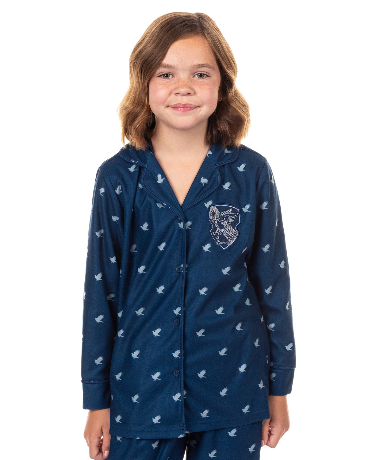 Harry Potter Pajamas Girl's Houses Coat Front Sleep Set