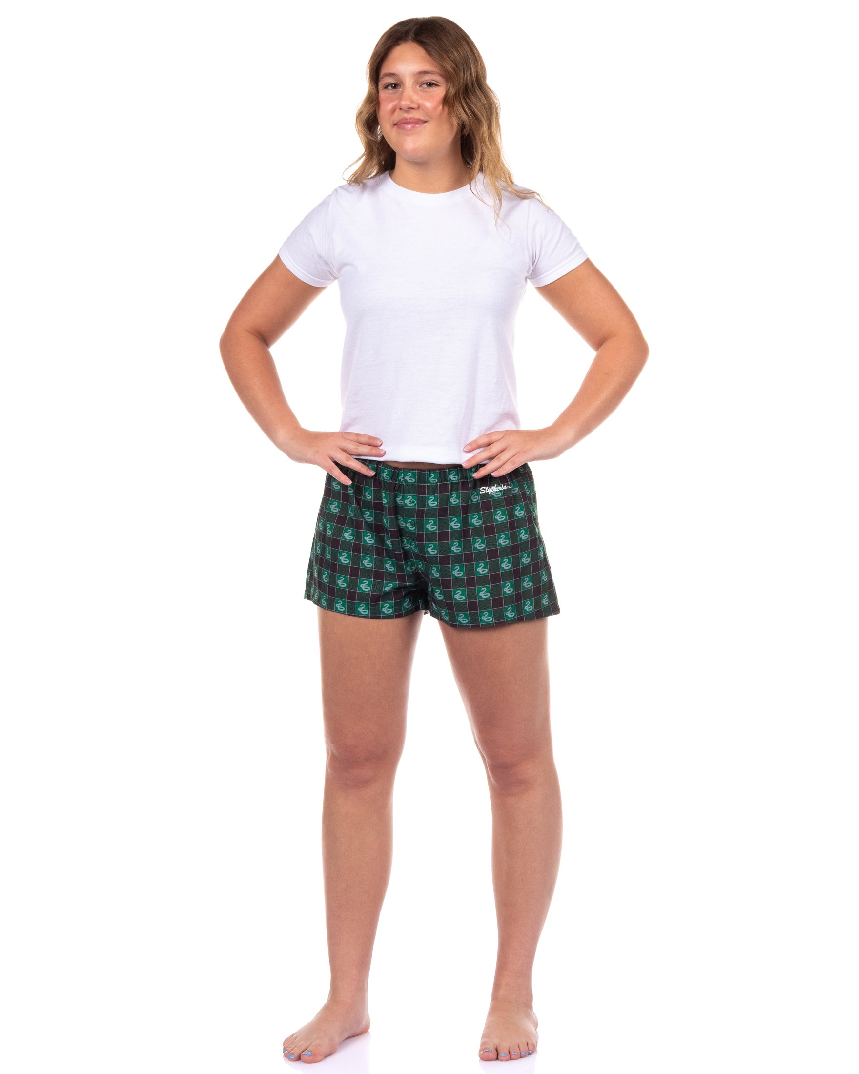 Harry Potter Pajama Micro Shorts Women's Hogwarts All Houses Lounge Bottoms