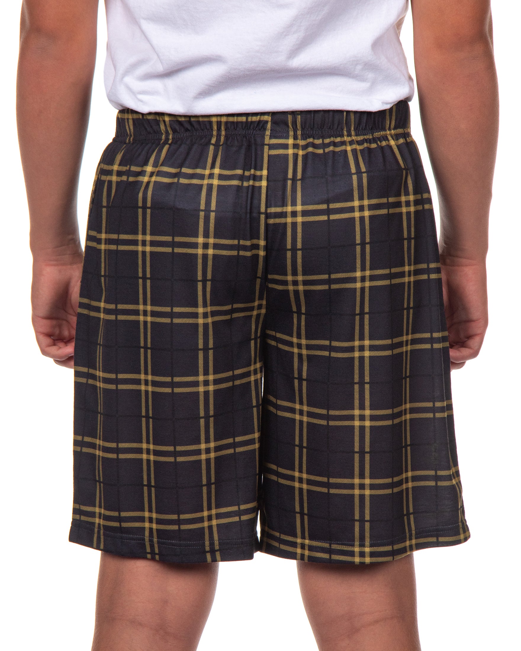 Harry Potter Pajamas Mens' Hogwarts House Crest Plaid PJ Lounge Shorts