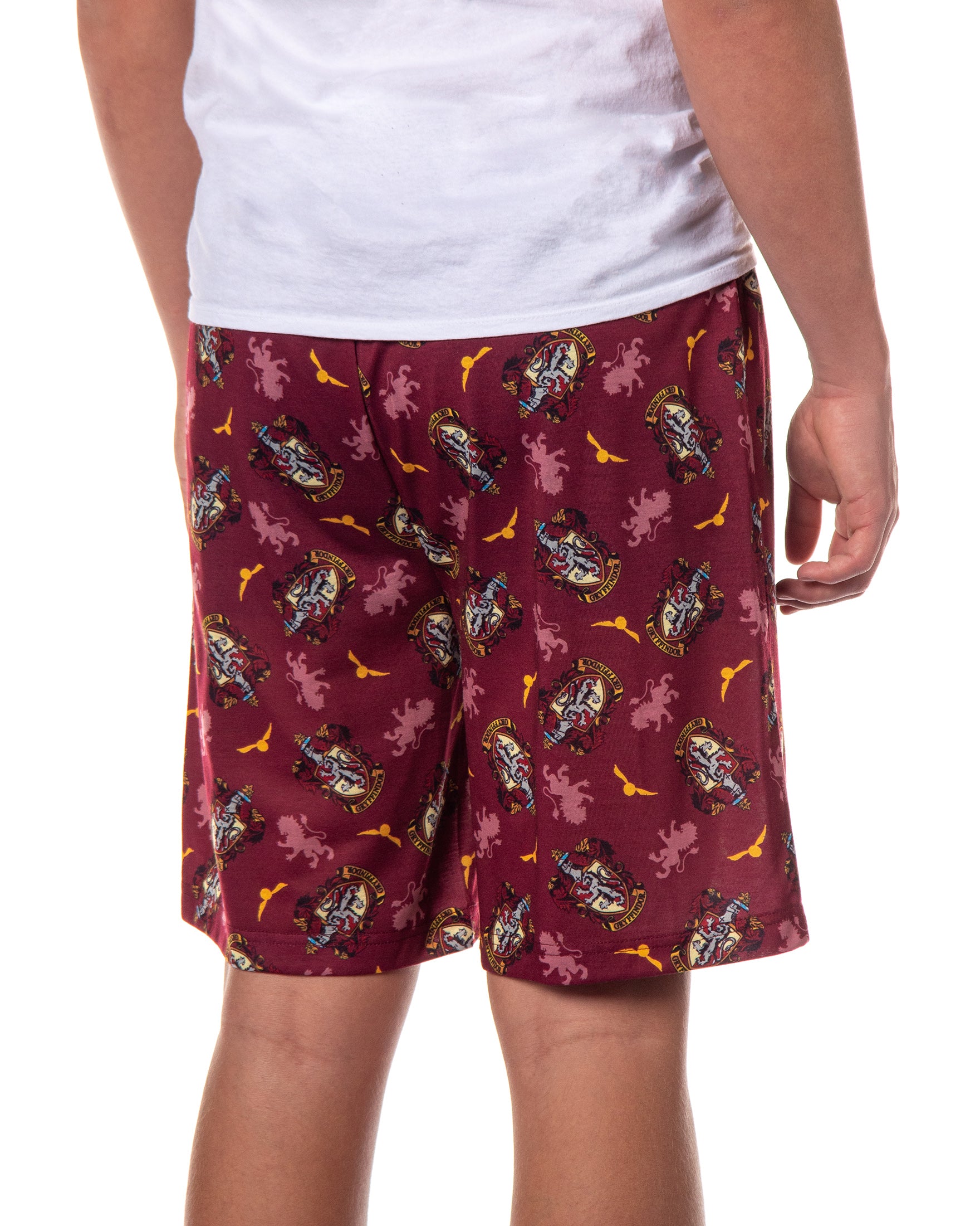 Harry Potter Pajamas Hogwarts House Crest All Over Print Pj Sleep Shorts