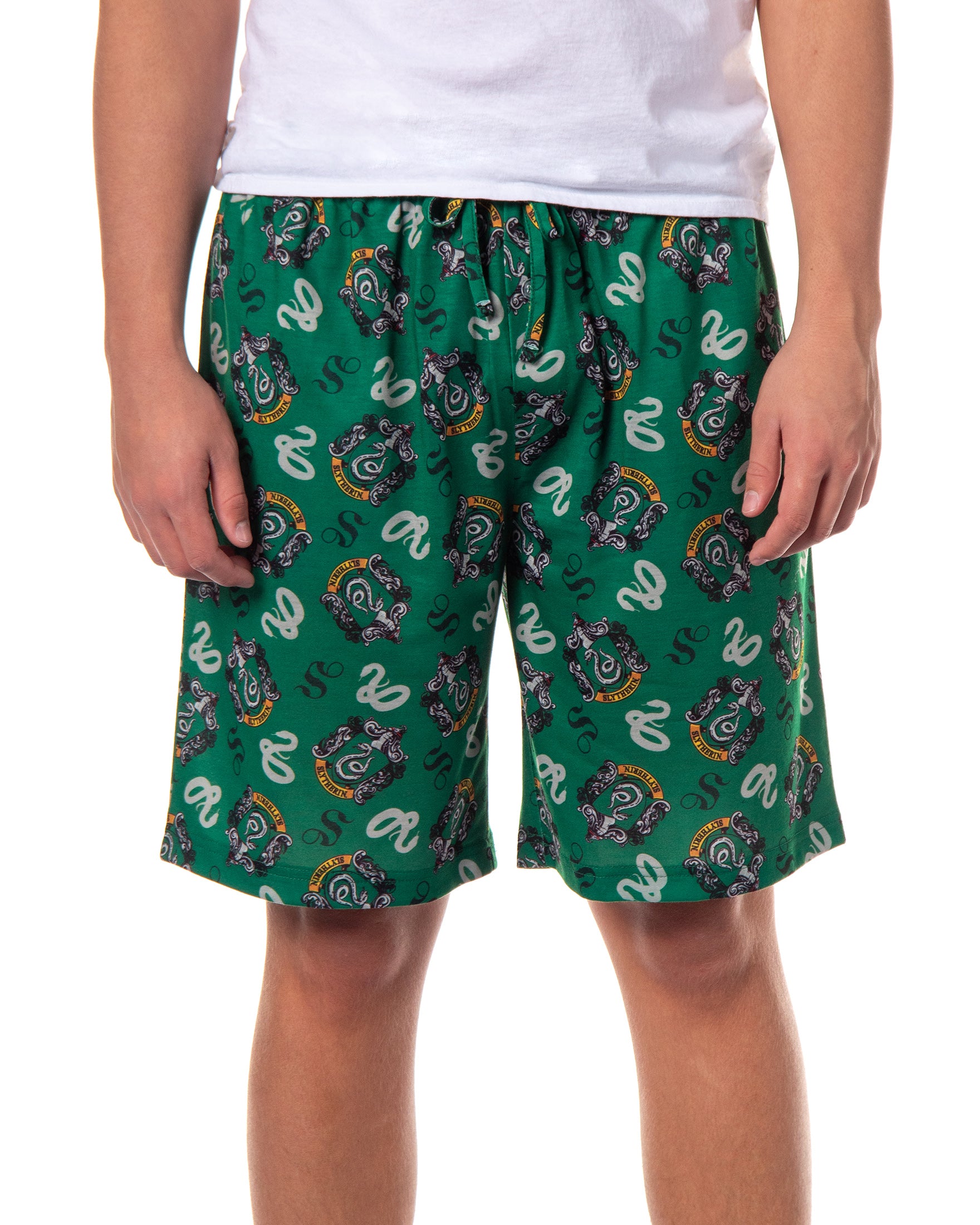 Harry Potter Pajamas Hogwarts House Crest All Over Print Pj Sleep Shorts