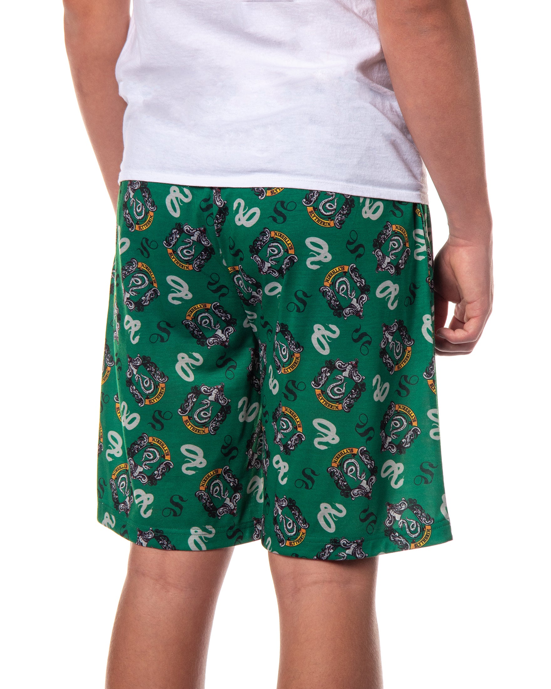 Harry Potter Pajamas Hogwarts House Crest All Over Print Pj Sleep Shorts