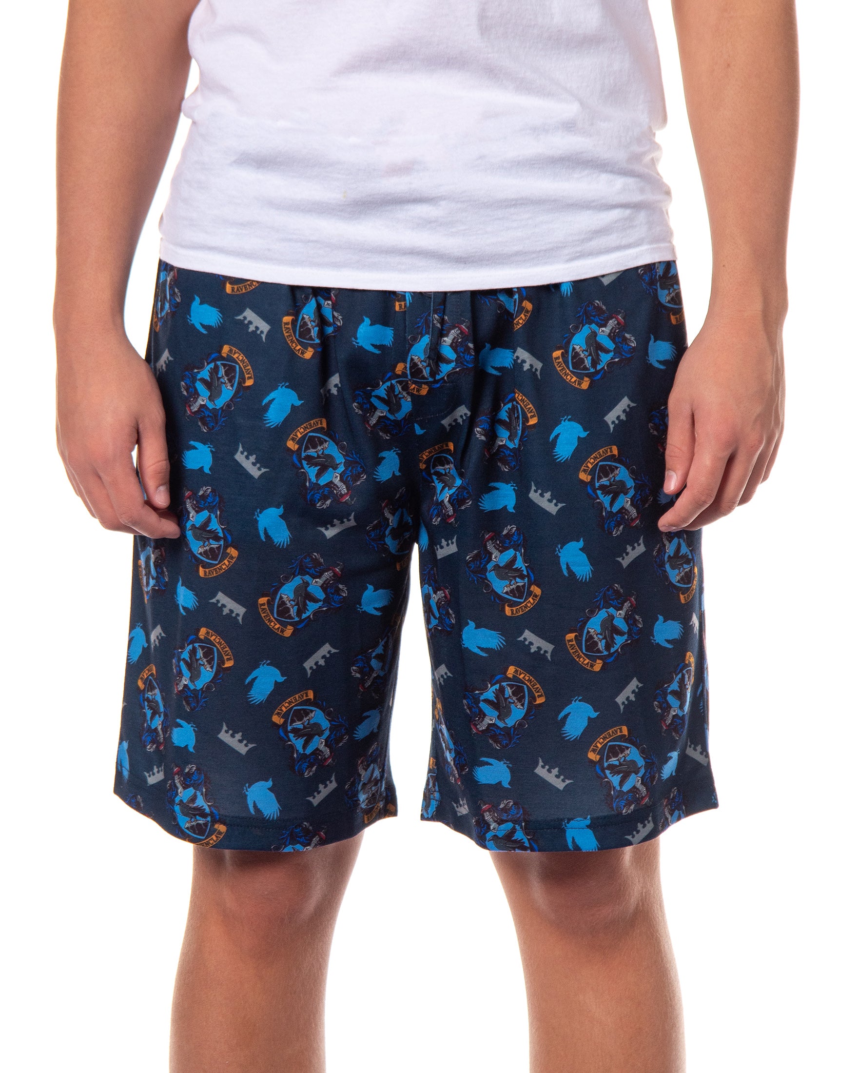 Harry Potter Pajamas Hogwarts House Crest All Over Print Pj Sleep Shorts