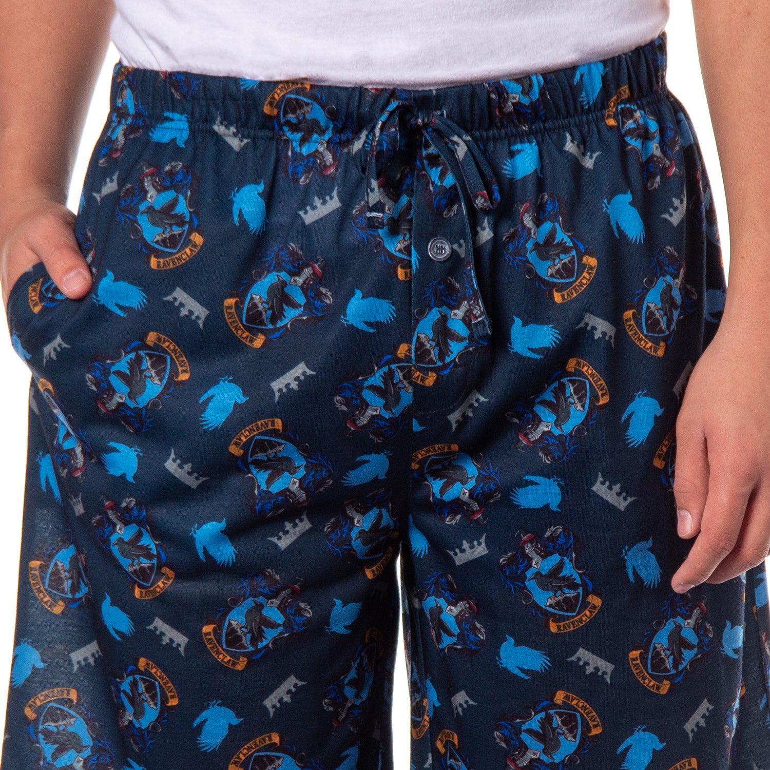 Harry Potter Pajamas Hogwarts House Crest All Over Print Pj Sleep Shorts