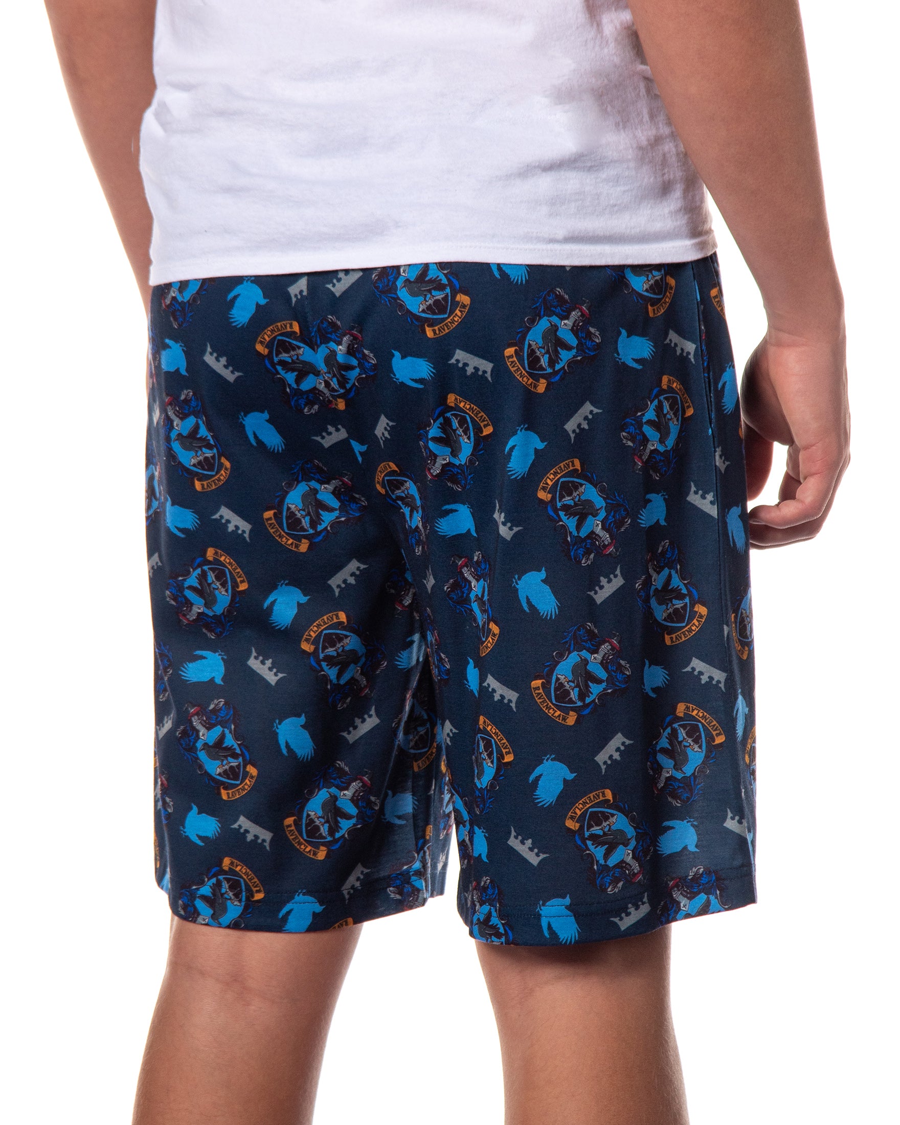 Harry Potter Pajamas Hogwarts House Crest All Over Print Pj Sleep Shorts