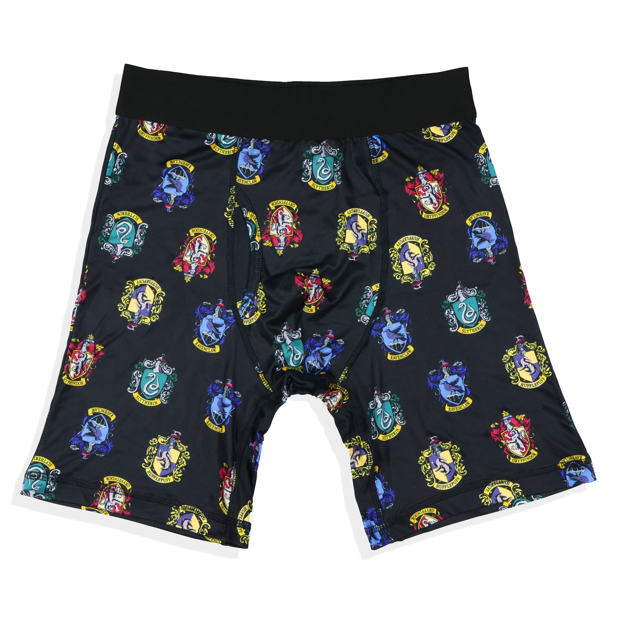 Harry Potter Boxer Briefs Mens' Hogwarts Castle House Crests Underwear
