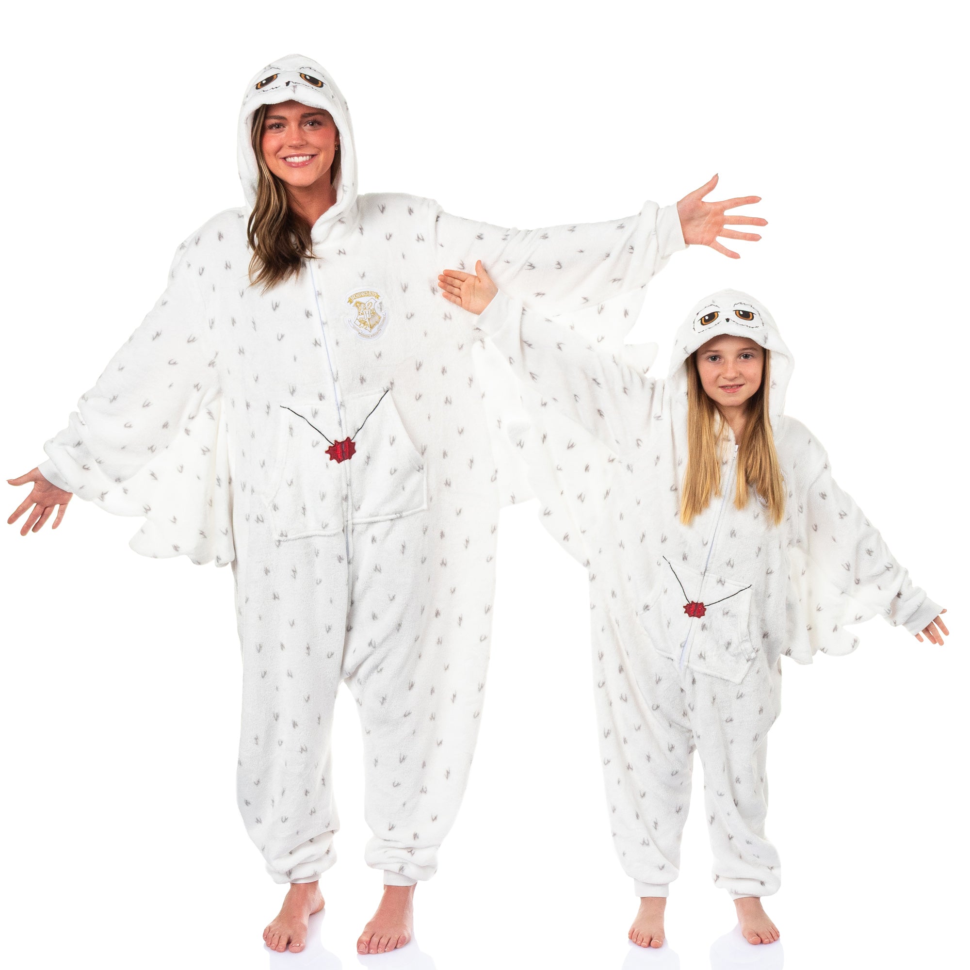 Harry Potter Union Suit Girls' Hedwig Kigurumi One Piece Pajamas (7/8)