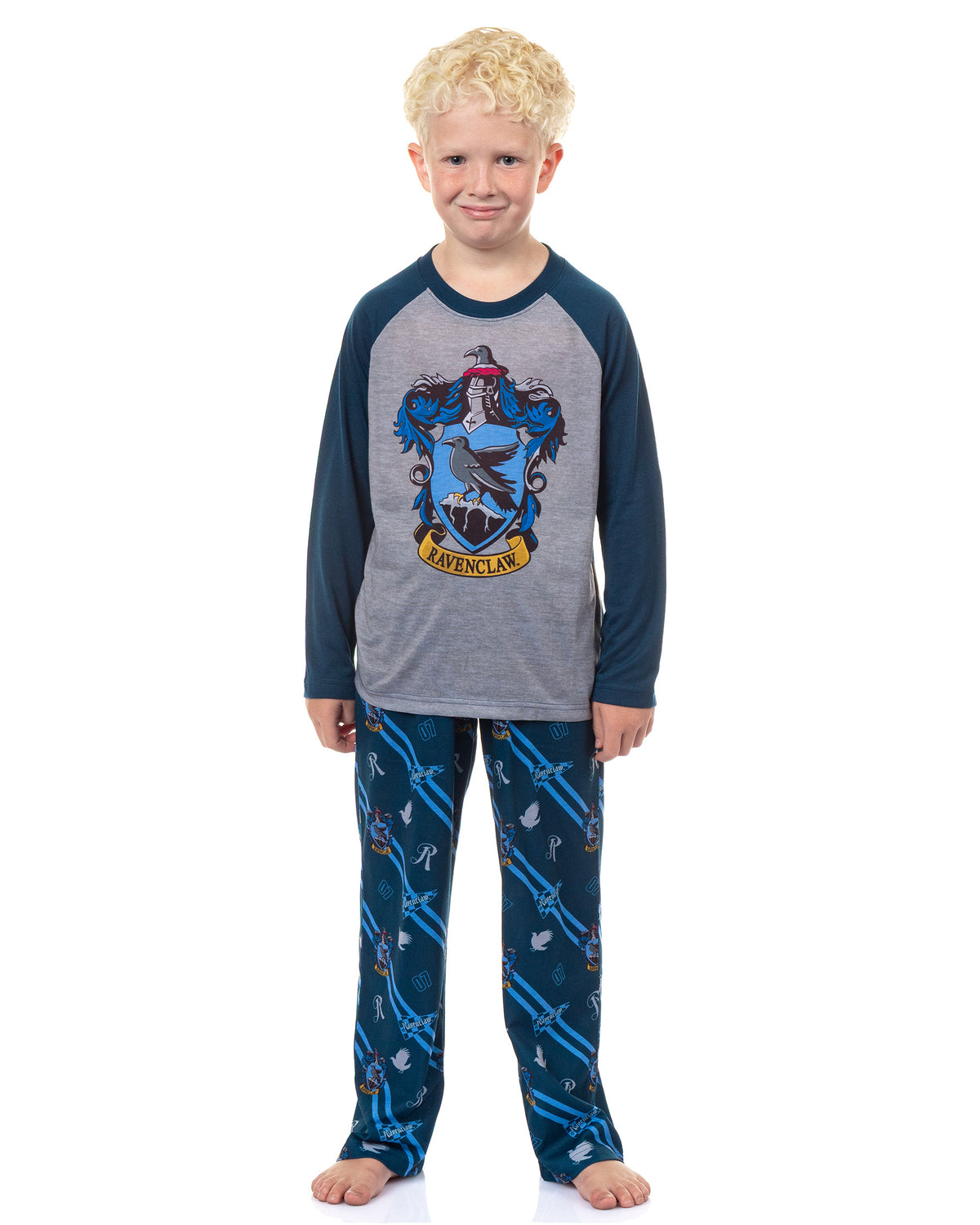 Harry Potter Pajamas Boys' House Crest Raglan Sleep Set