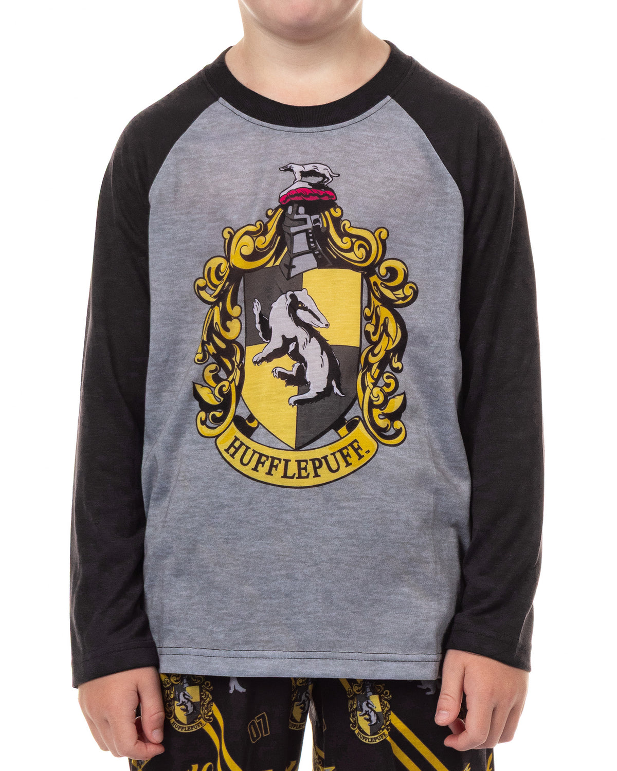 Harry Potter Pajamas Boys' House Crest Raglan Sleep Set