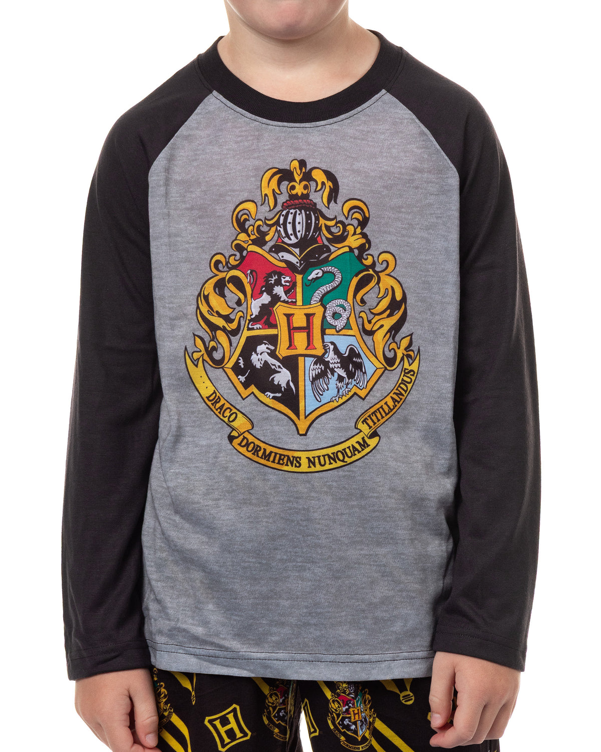Harry Potter Pajamas Boys' House Crest Raglan Sleep Set