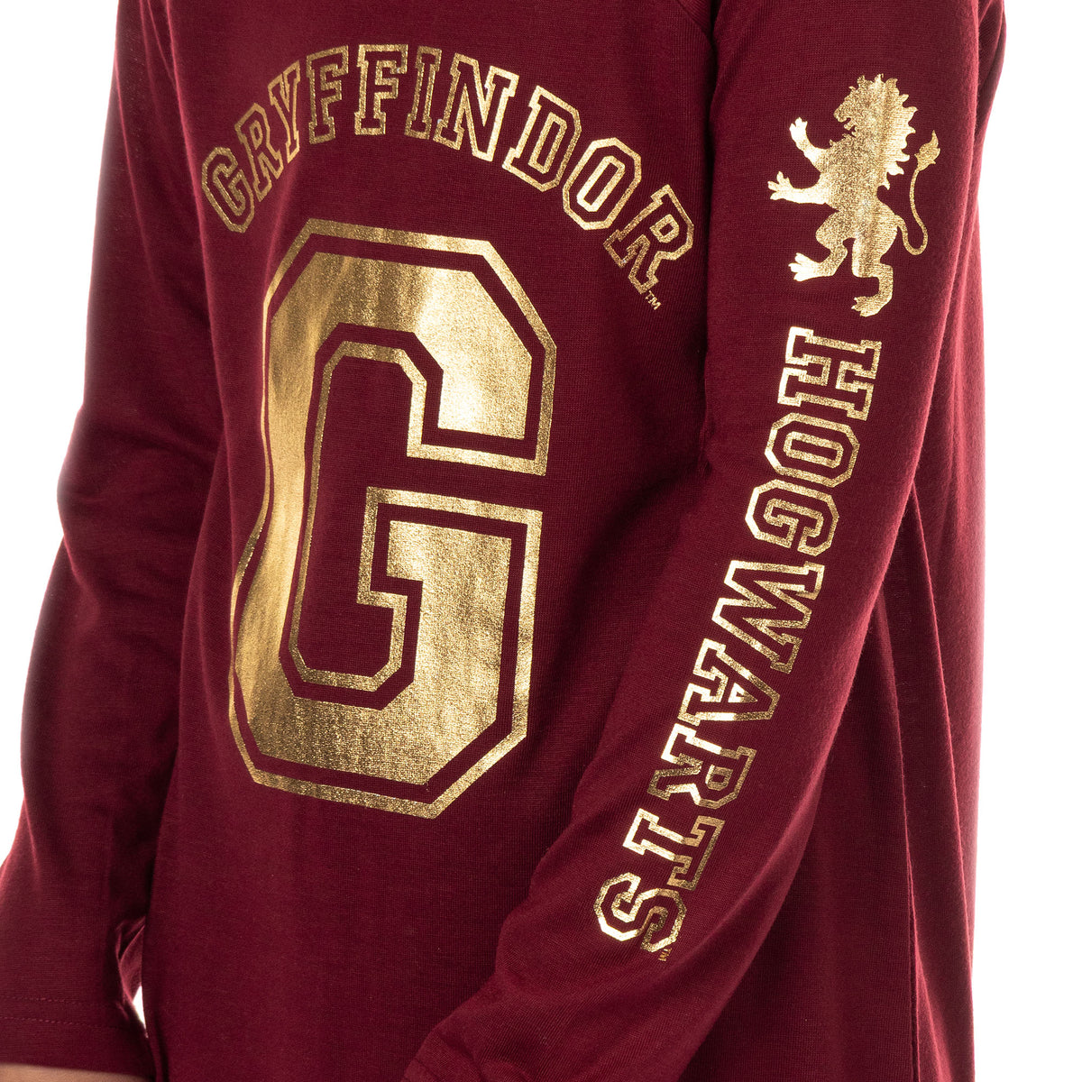 Harry Potter Pajama Girl's Long Sleeve Varsity Raglan Gown