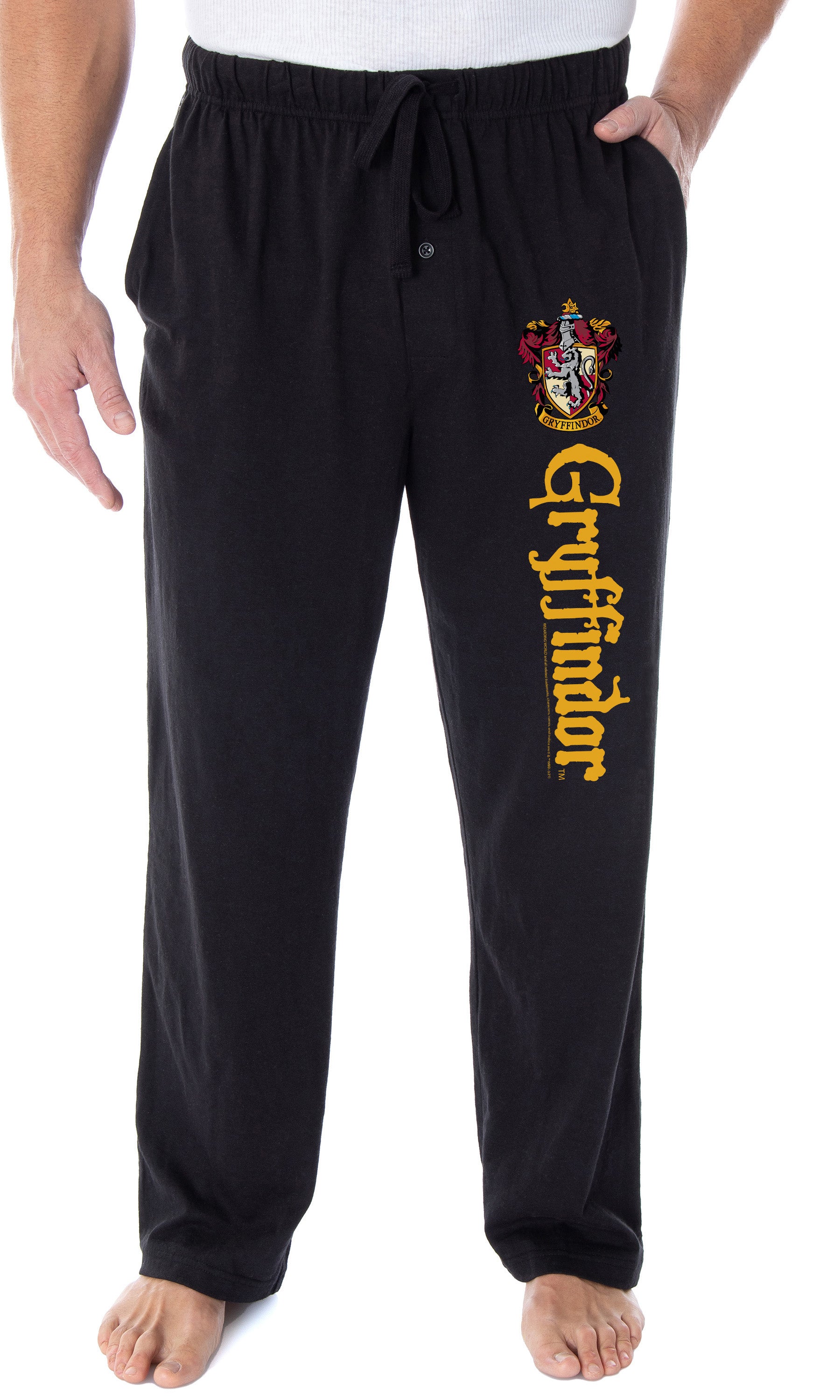Harry Potter Men's Hogwarts Castle School House Crest Pajama Pants - 5 Styles