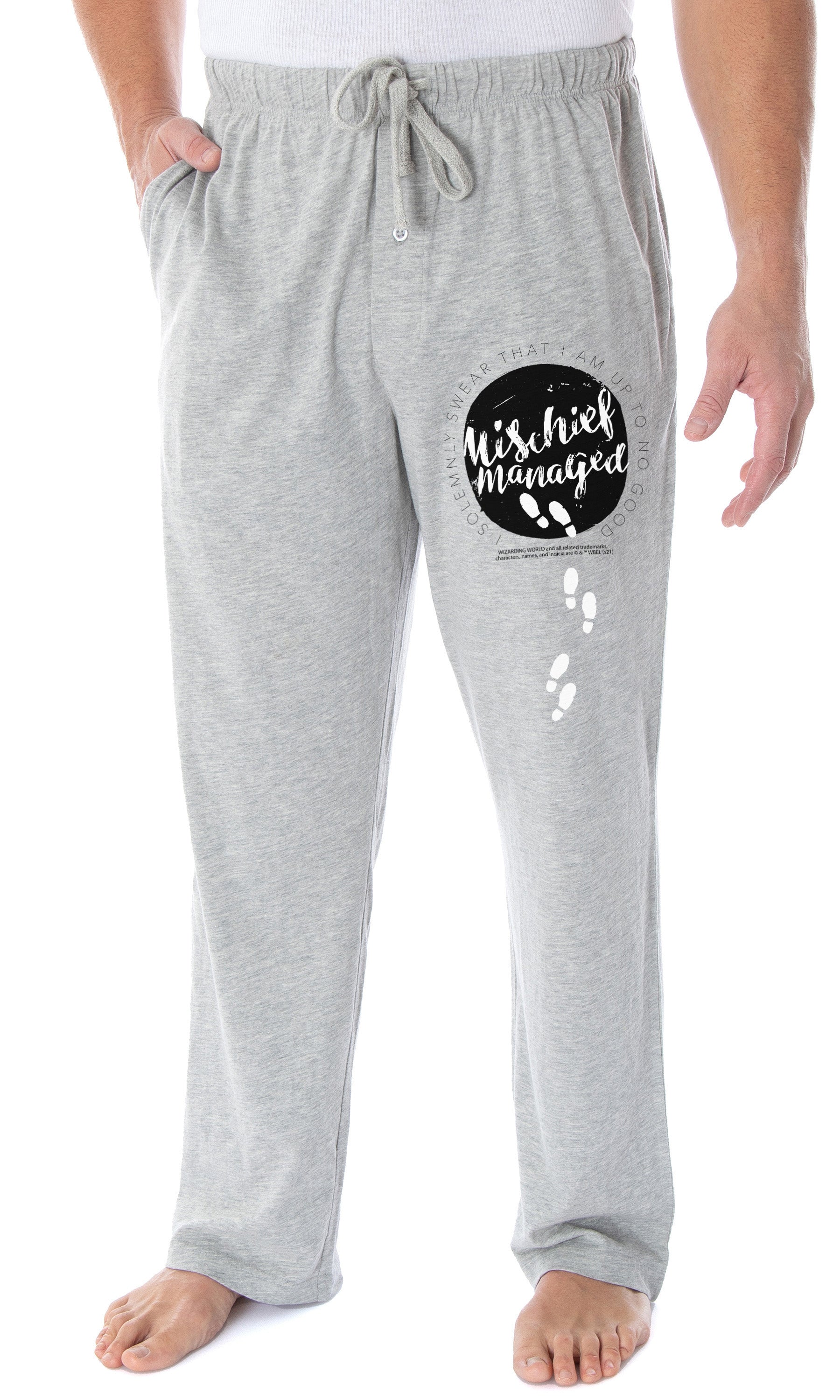Harry Potter Pajama Pants Men's Mischief Managed Solemnly Swear I Am Up To No Good Loungewear Sleep Pants