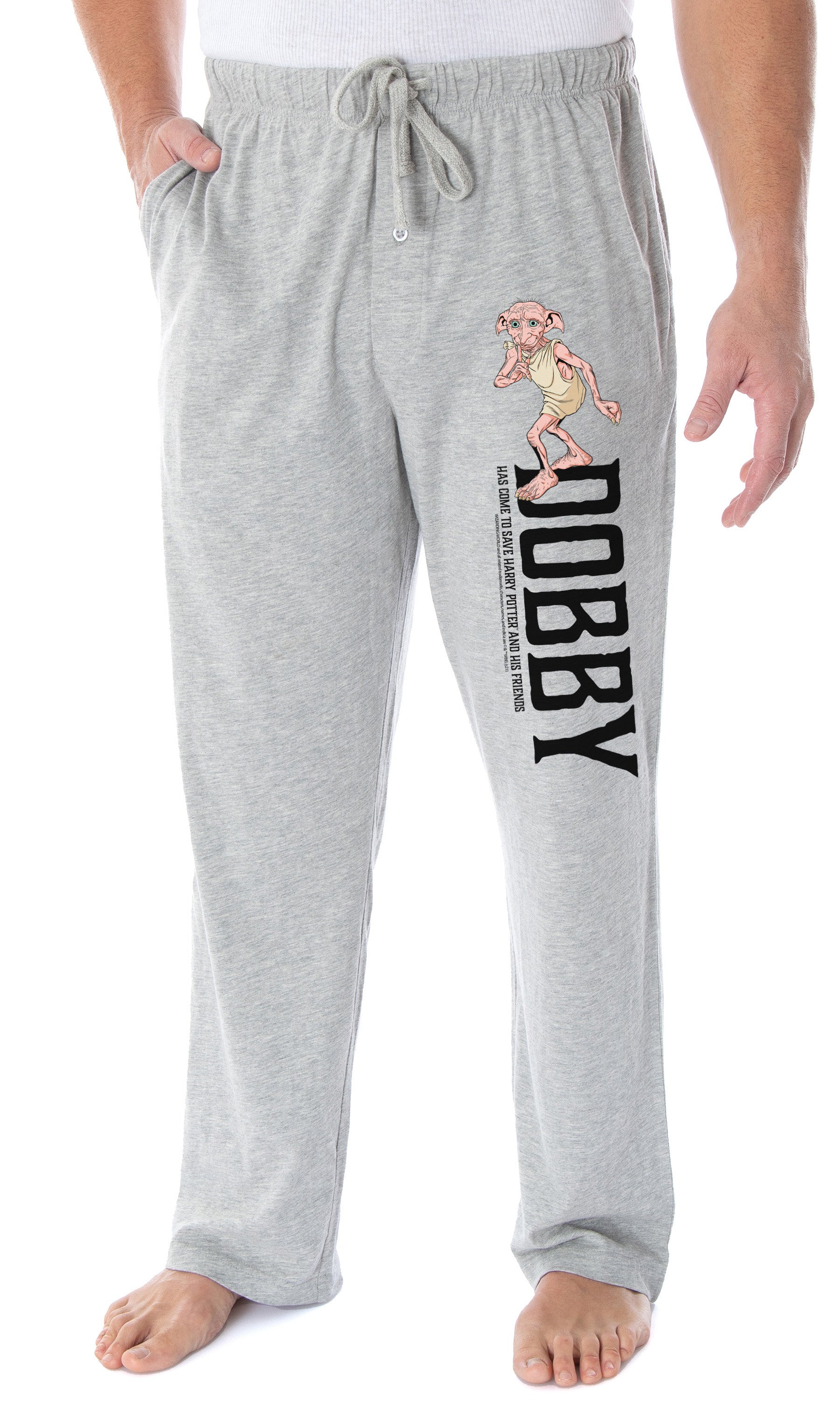 Harry Potter Men's Dobby The Elf Come To Save Harry And Friends Loungewear Sleep Pajama Pants