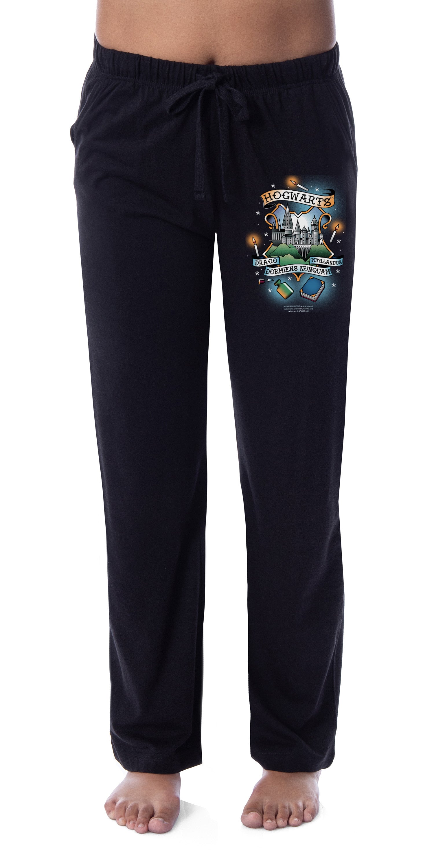 Harry Potter Womens' Hogwarts Drawing Wizarding World Sleep Pajama Pants
