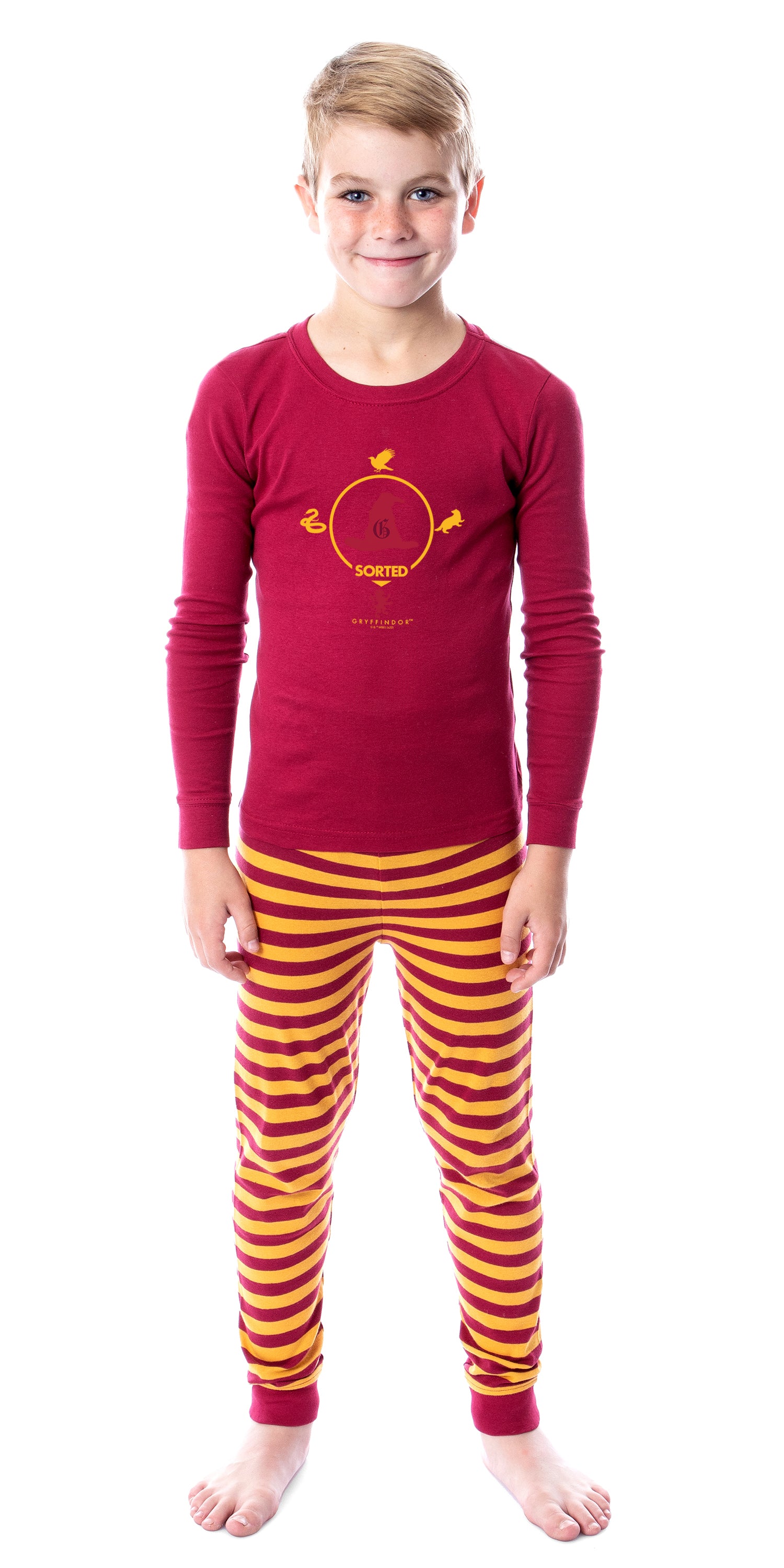 Harry Potter Sorted Wizarding World Gryffindor Hufflepuff Ravenclaw Slytherin Character Sleep Tight Fit Family Pajama Set