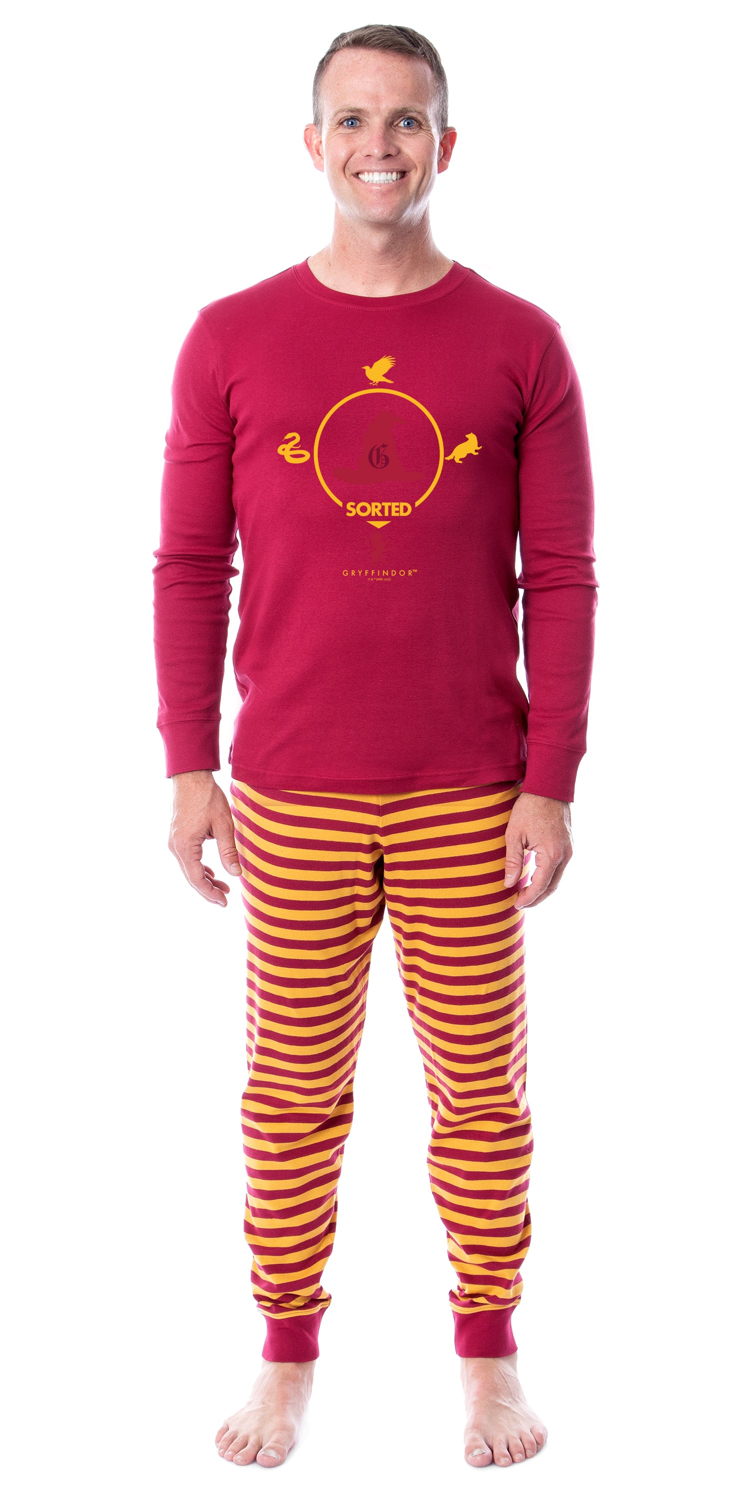 Harry Potter Sorted Wizarding World Gryffindor Hufflepuff Ravenclaw Slytherin Character Sleep Tight Fit Family Pajama Set