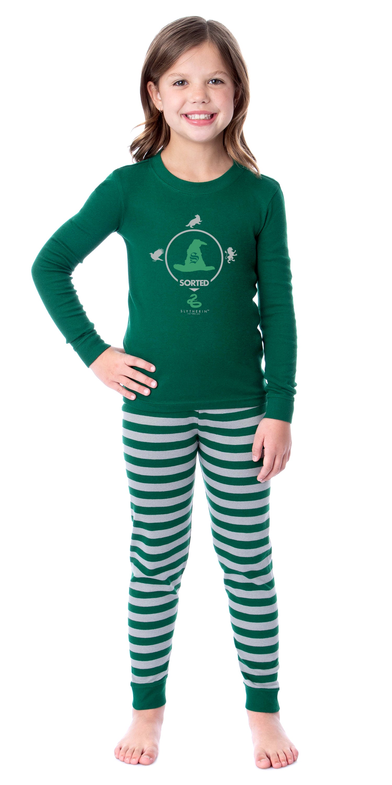 Harry Potter Sorted Wizarding World Gryffindor Hufflepuff Ravenclaw Slytherin Character Sleep Tight Fit Family Pajama Set