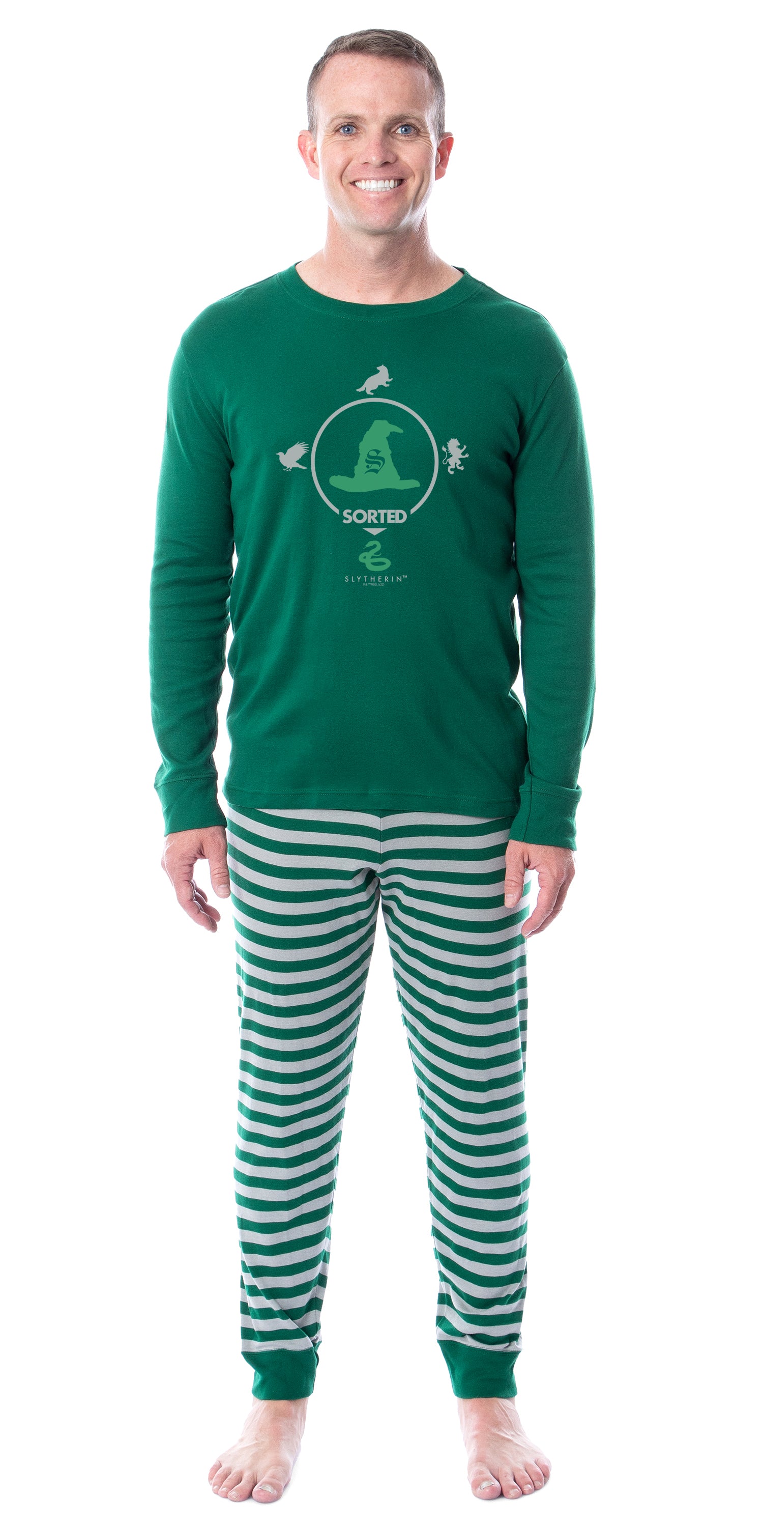 Harry Potter Sorted Wizarding World Gryffindor Hufflepuff Ravenclaw Slytherin Character Sleep Tight Fit Family Pajama Set