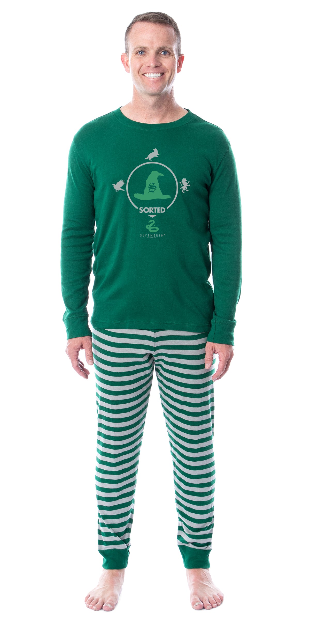 Harry Potter Sorted Wizarding World Gryffindor Hufflepuff Ravenclaw Slytherin Character Sleep Tight Fit Family Pajama Set