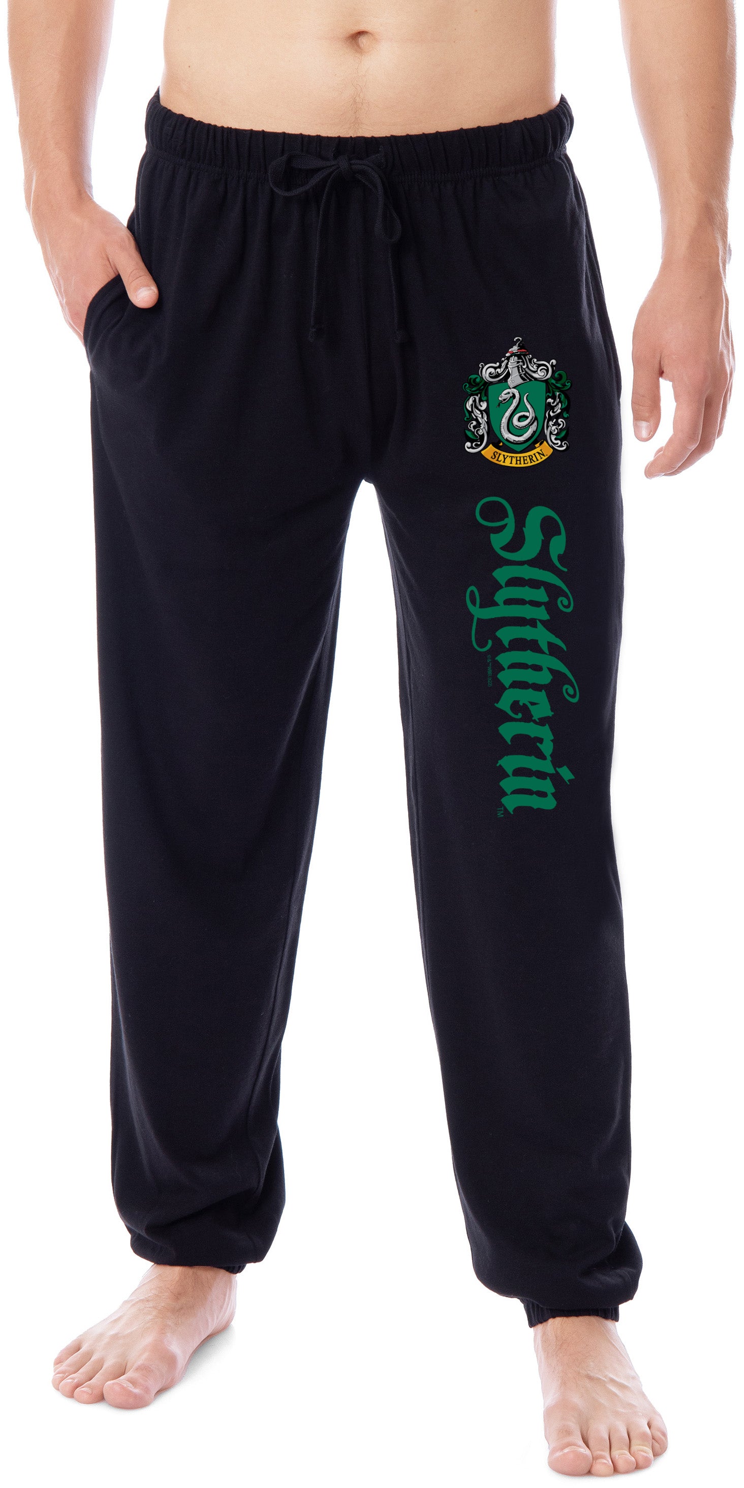 Harry Potter Men's Hogwarts House Slytherin Sleep Jogger Pajama Pants