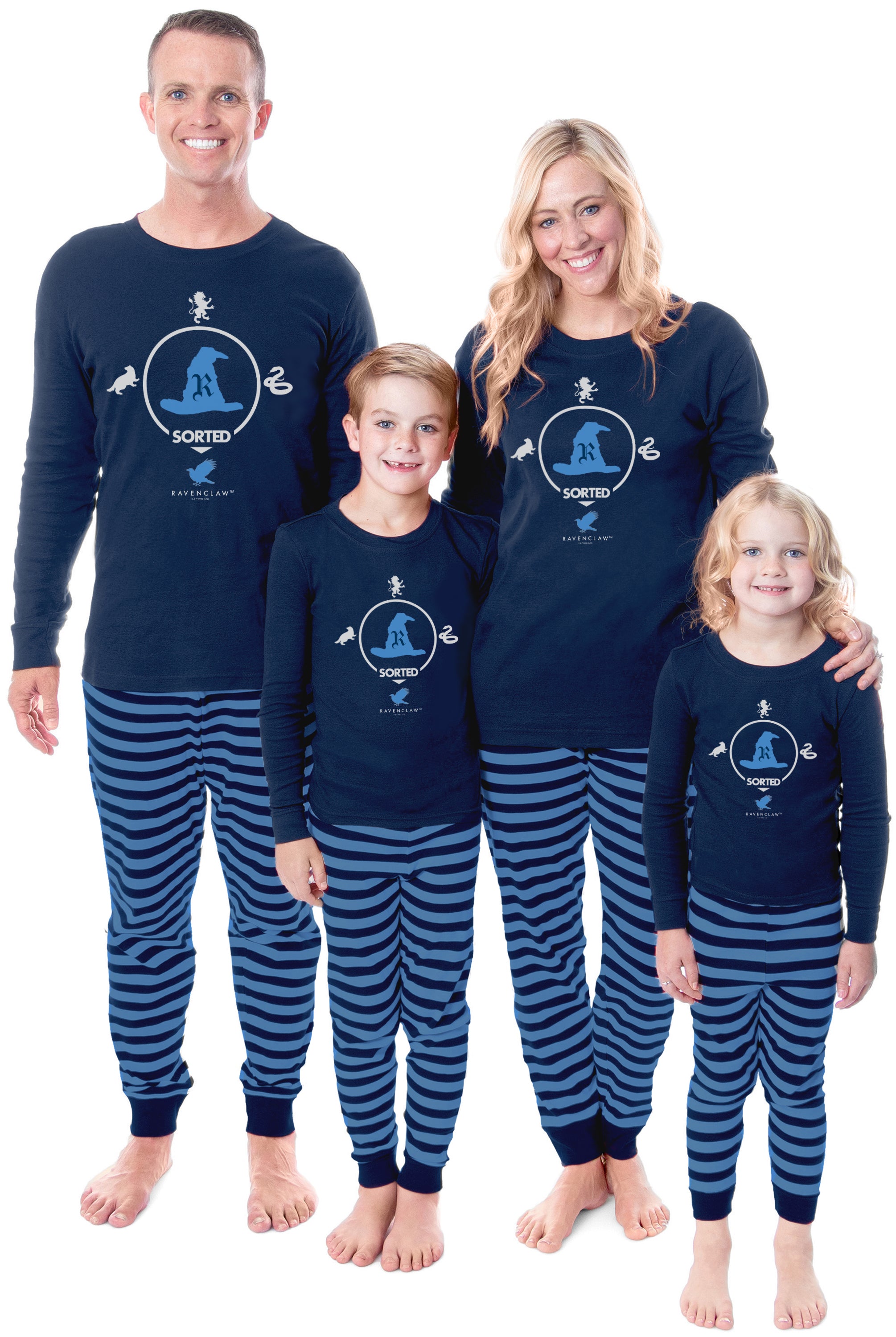 Harry Potter Sorted Wizarding World Gryffindor Hufflepuff Ravenclaw Slytherin Character Sleep Tight Fit Family Pajama Set