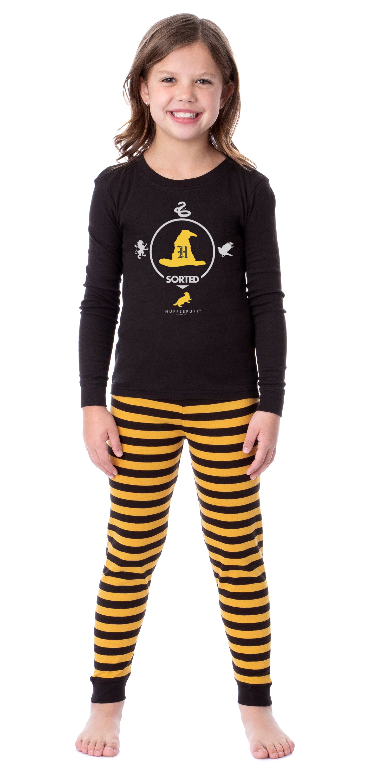 Harry Potter Sorted Wizarding World Gryffindor Hufflepuff Ravenclaw Slytherin Character Sleep Tight Fit Family Pajama Set